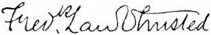 Frederick Law Olmsted's signature.