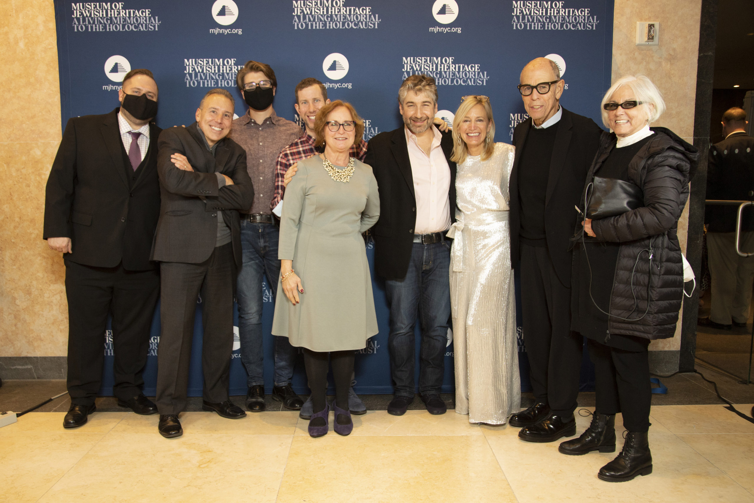 Members of the Bay Street Theater staff: production manager Mike Billings; sales and sponsorship manager Paul Anthony Mongelluzzo; assistant production manager Brian C. Staton; administrative associate Marshall Gunter; director of [hilanthropy Kim Fink; artistic director Scott Schwartz; executive irector Tracy Mitchell; Bay Street board member Eric Segal and Joyce Segal.