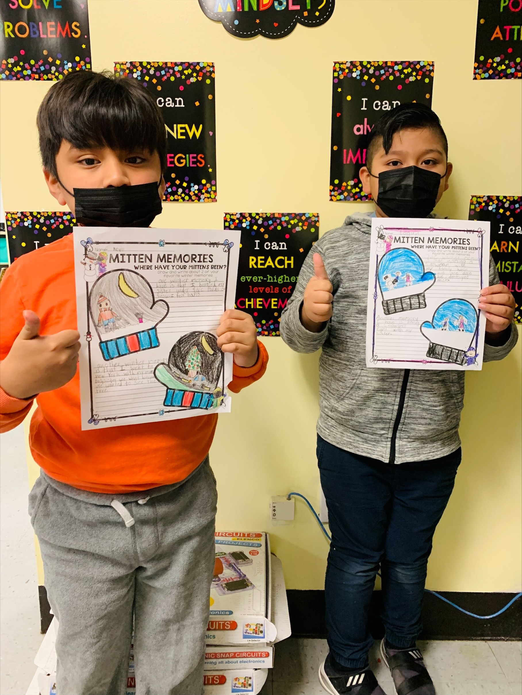 Hampton Bays Elementary School students in Krista Savino’s class honed their writing skills by sharing stories about their families and their favorite winter activities and then putting them to paper. They also drew pictures to accompany their writings.
