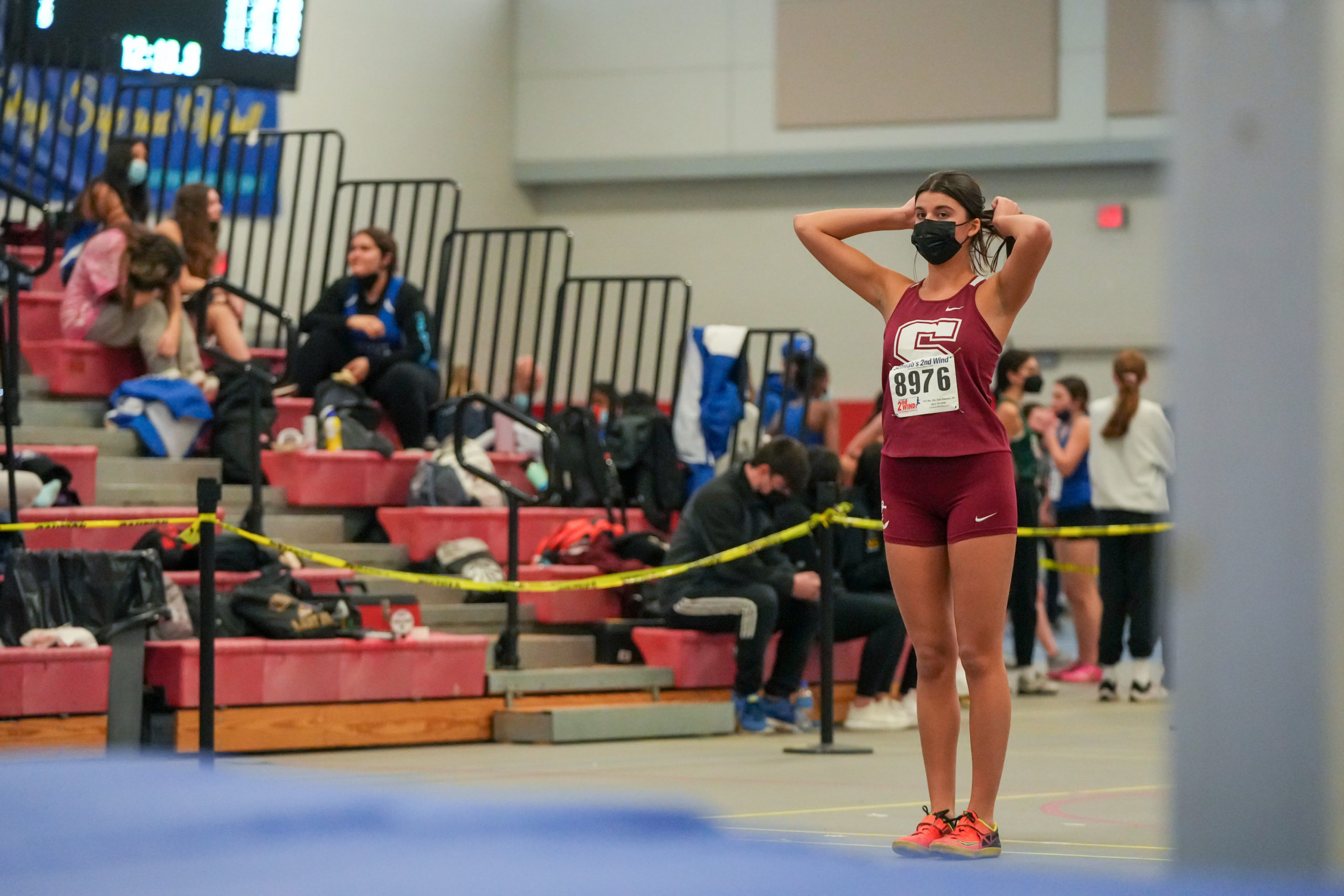 Southampton's Bridget Ferguson was one of just two girls at the Zeitler Relays to reach 5 feet in the high jump.