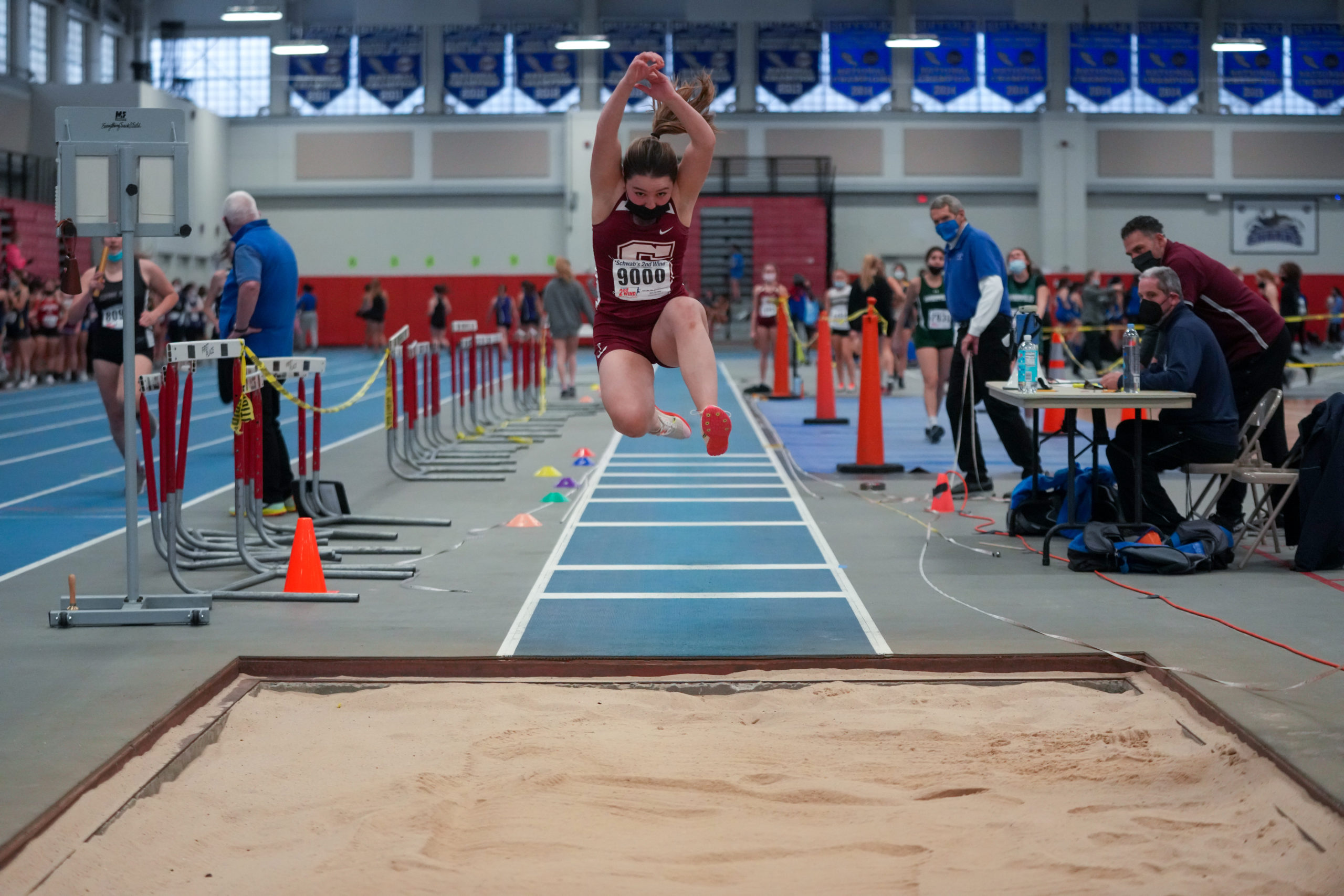 Katie Terry, along with Jasmine Head, won the League V triple jump.
