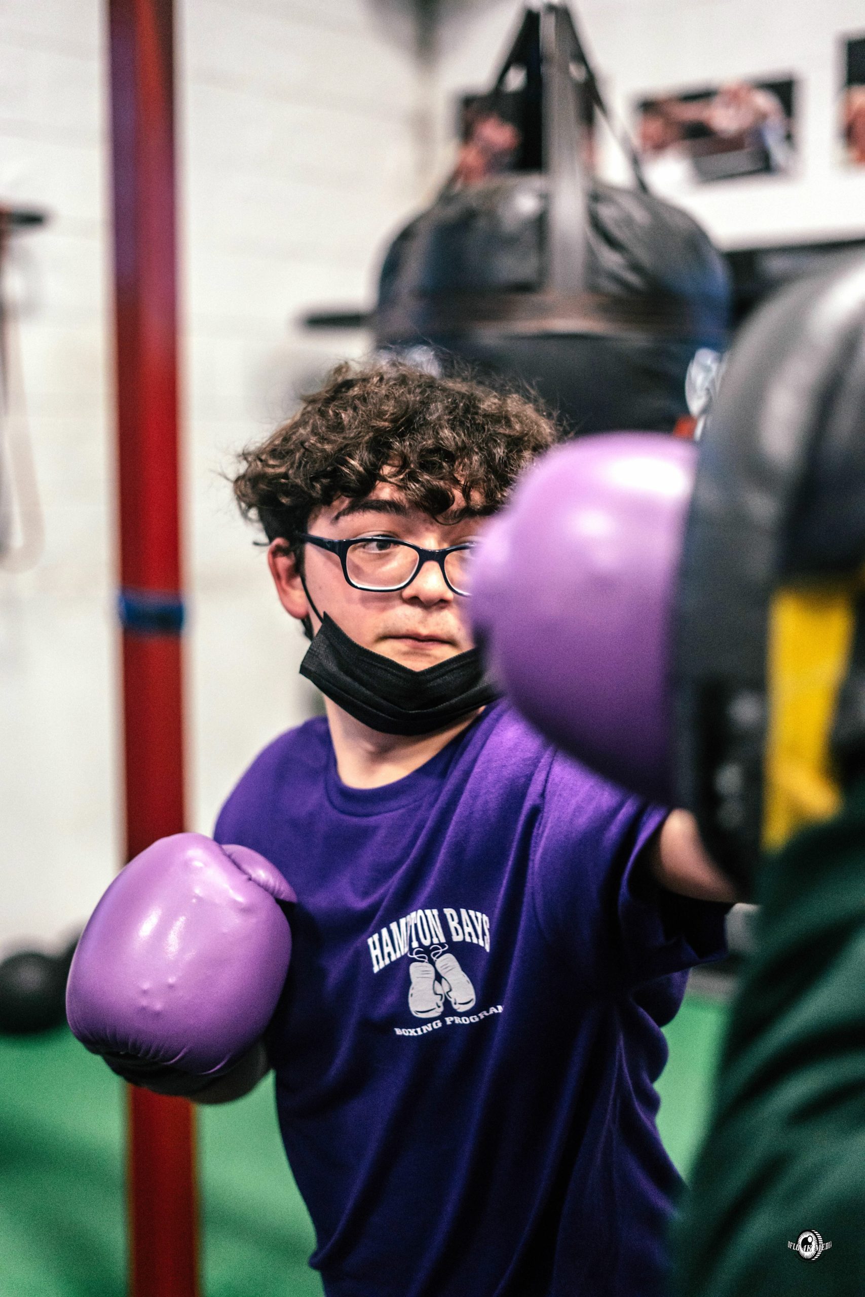 Hampton Bays student Timmy McCarthy winds up. DYLAN FLORES