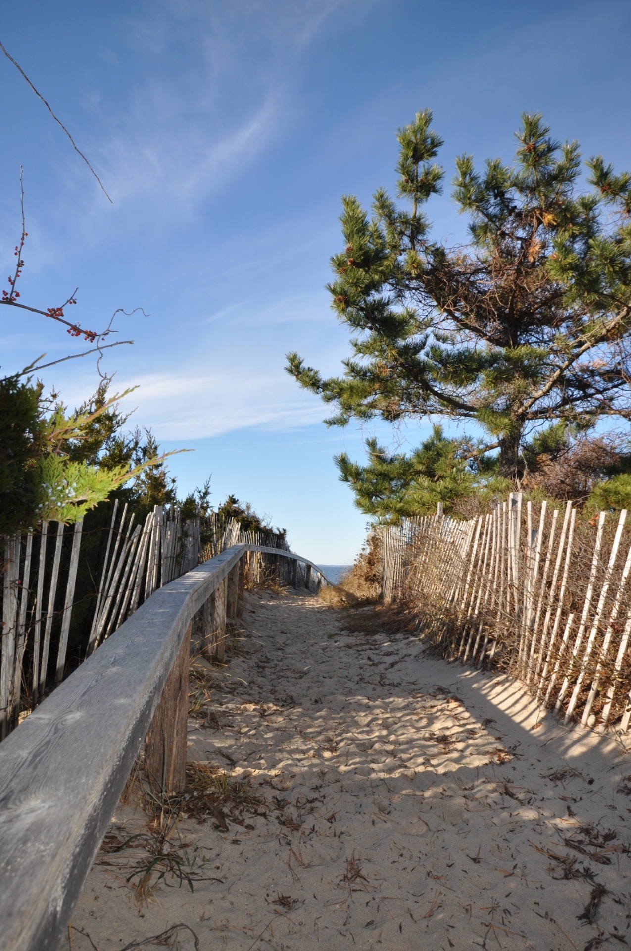 A sandy path near 155 Waterhole Road, located in East Hampton's Clearwater Beach community. SIMON HARRISON