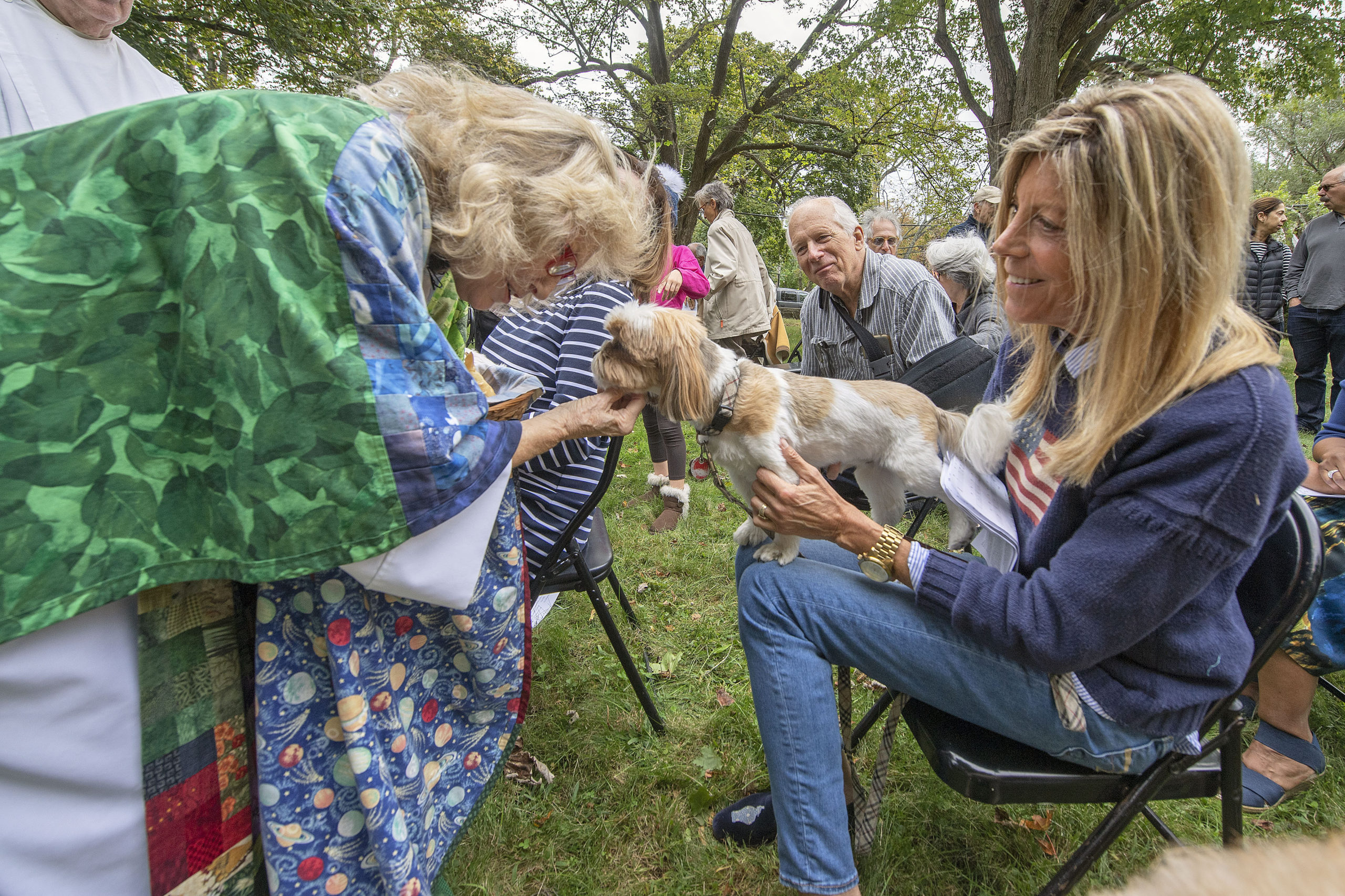 Reverend Karen Campbell at a recent Blessing of the Animals service at Christ Episcopal Church. MICHAEL HELLER