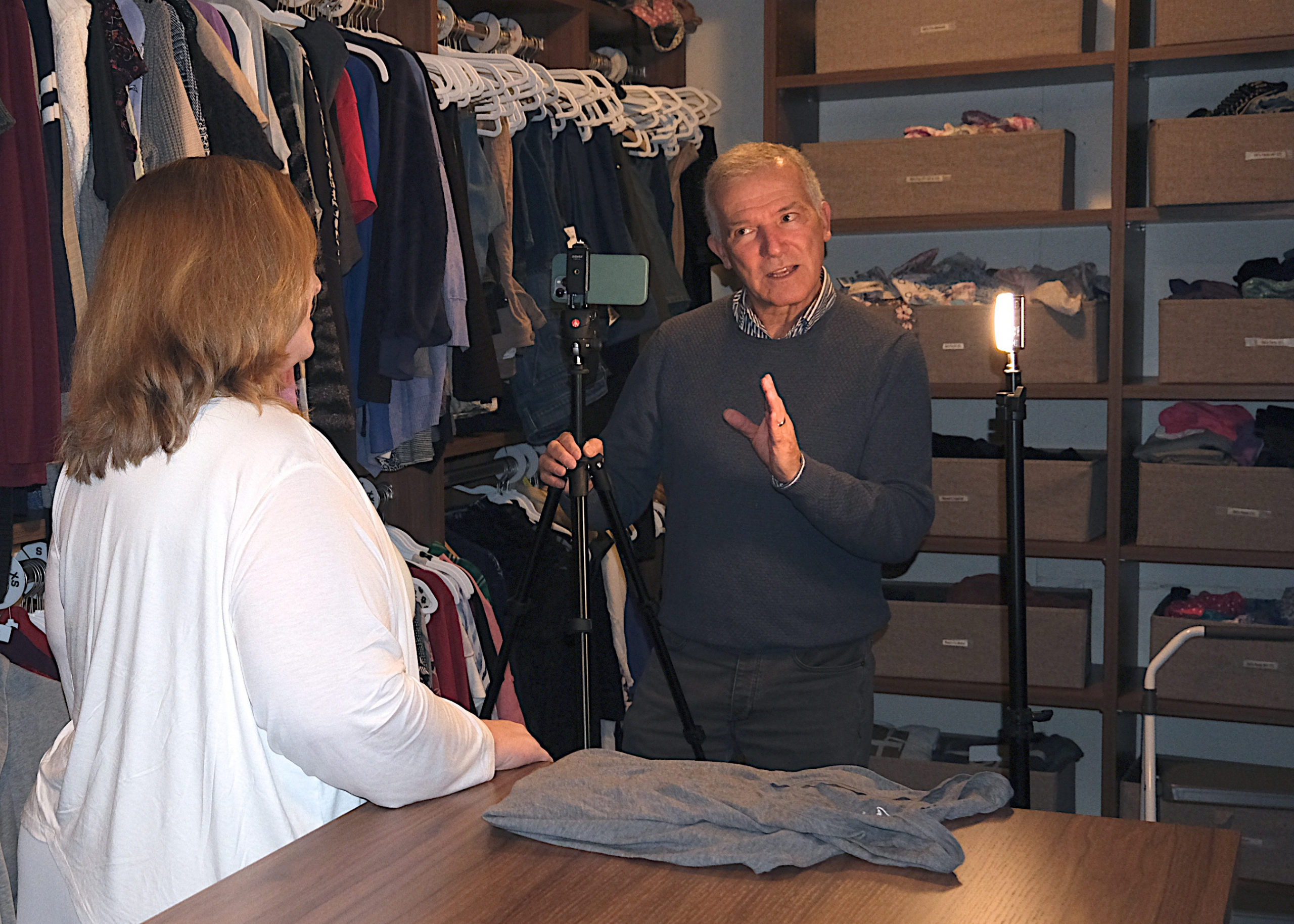 Documentarian Andrew Visconti interviews Vicki Cooper, Shelter director for The Retreat, for the East Hampton Library’s “Covid Hamptons: How the Pandemic Reshaped an Iconic Community” video series.  KYRIL BROMLEY