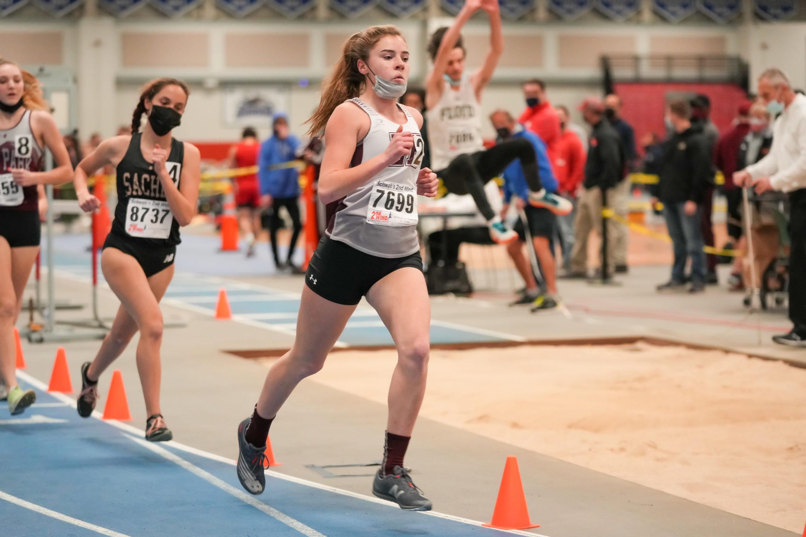 East Hampton sophomore Ryleigh O'Donnelll in the 1,500-meter race.