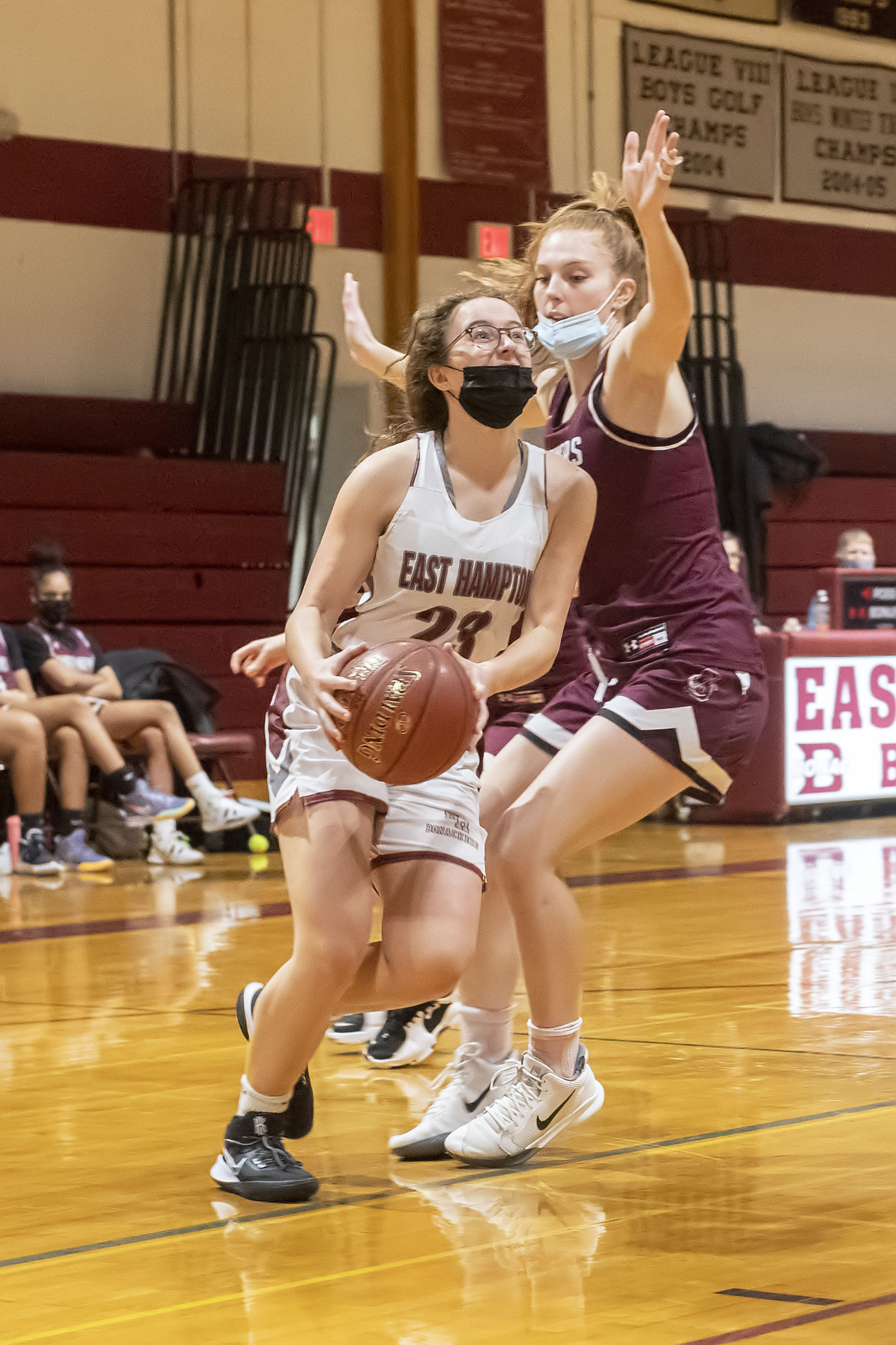 East Hampton's Chloe Swickard looks to shoot as the Bonackers hosted Southampton this past Friday night.