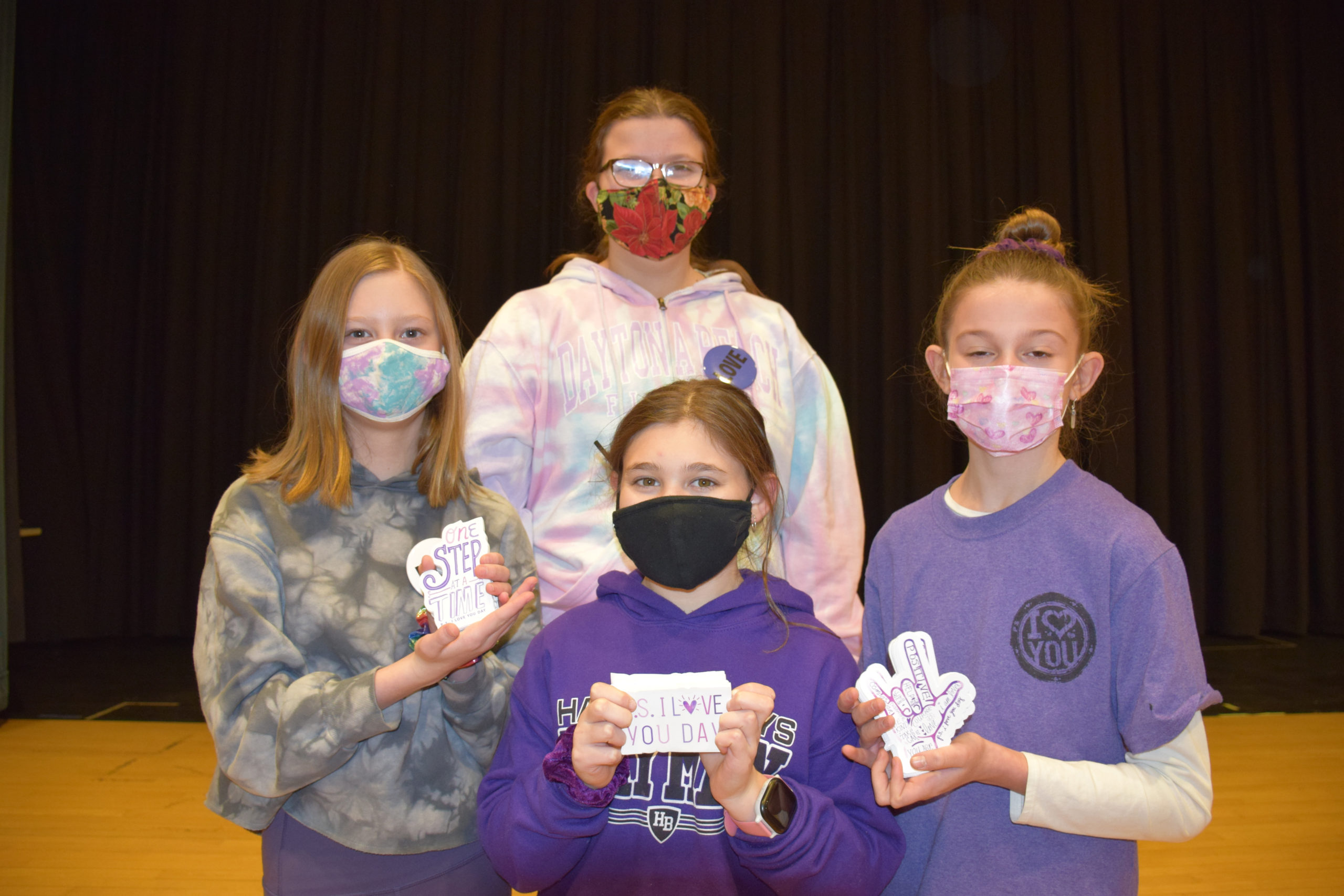 Hampton Bays Middle School students recently took part in P.S. I Love You Day.