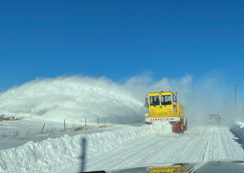 A high-powered snowblower owned by the Town of Southampton was fixed just in time to provide help during the blizzard, clearing roads on Shinnecock Territory and in other areas of need in the town.