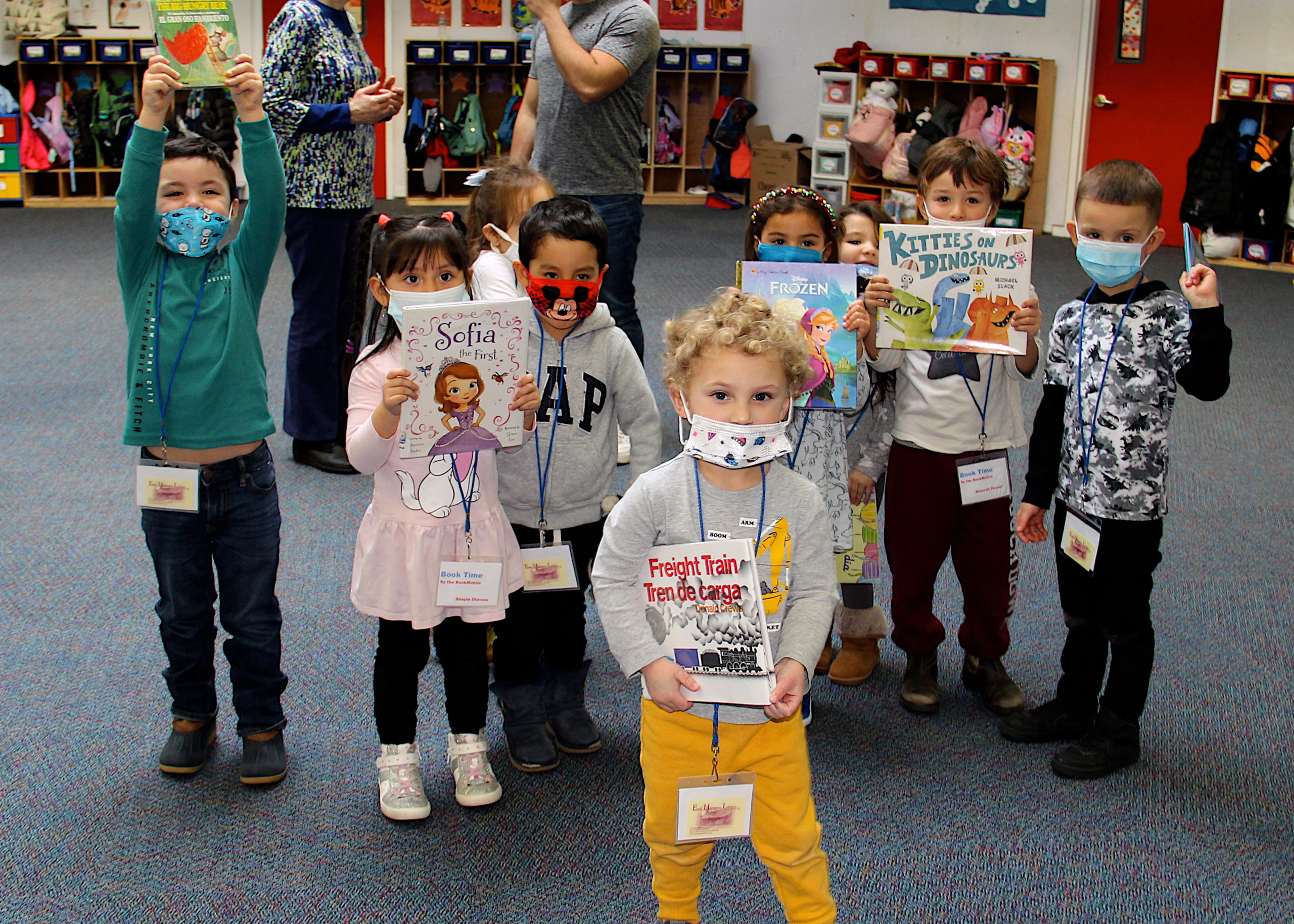 Children enjoy Book Time at the the Eleanor Whitmore Early Childhood Center on Friday.  KYRIL BROMLEY