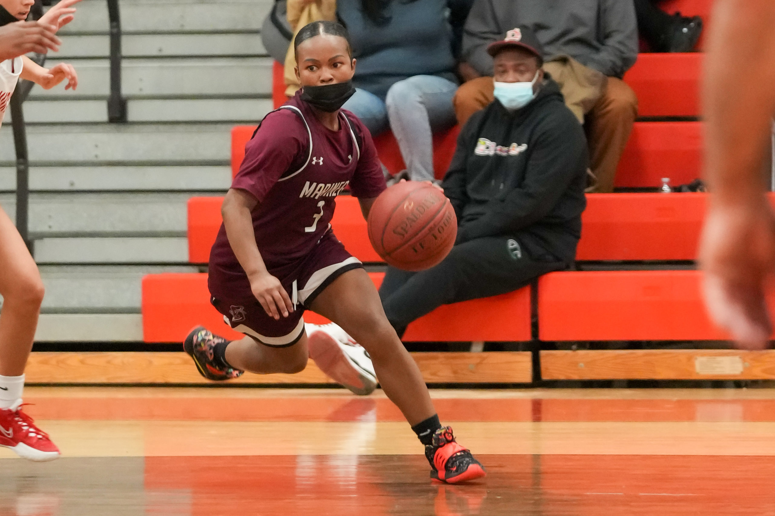 Southampton senior co-captain Madison Taylor drives to the basket.