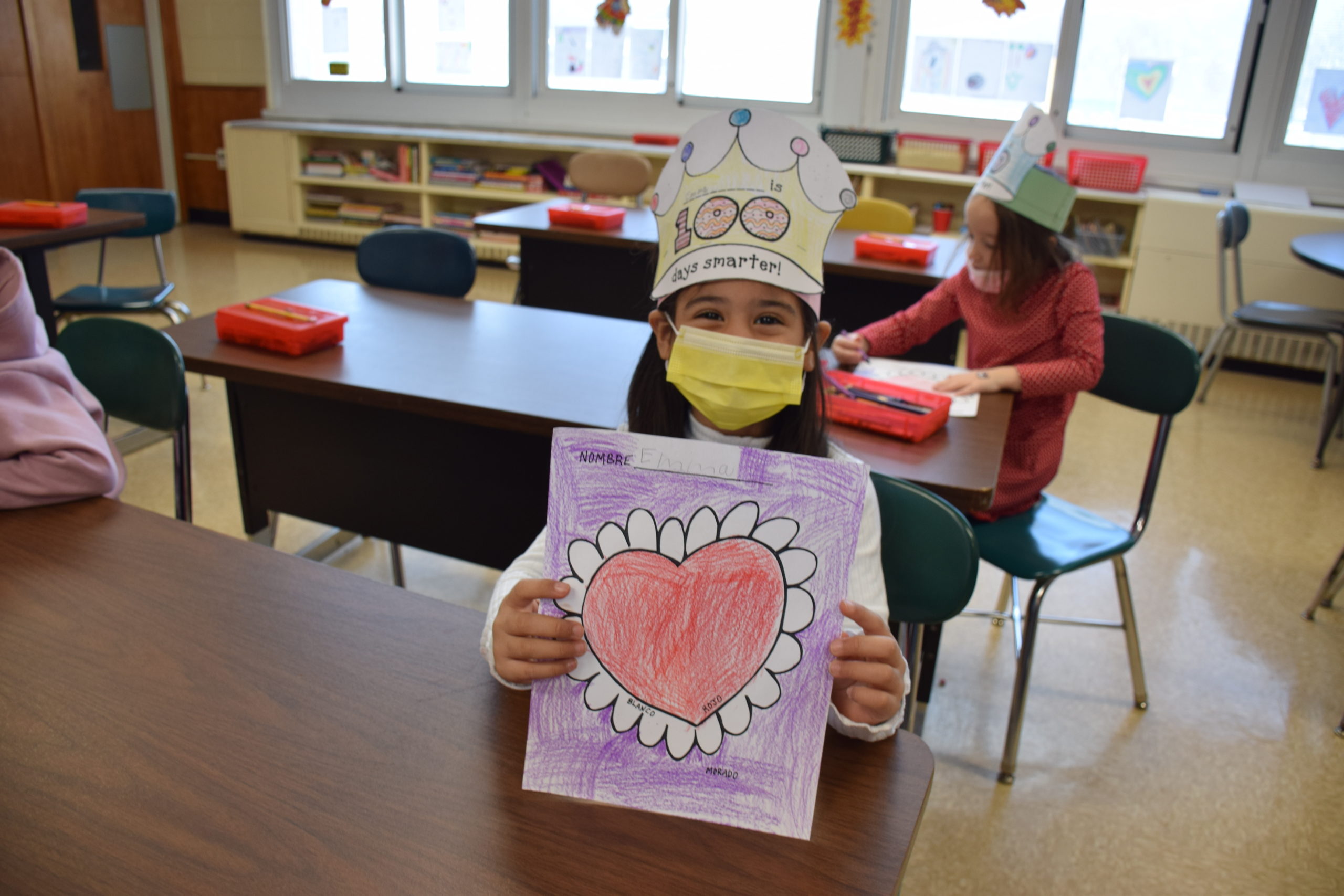 Westhampton Beach Elementary School students celebrated 100 days of school and Valentine’s Day on February 14.