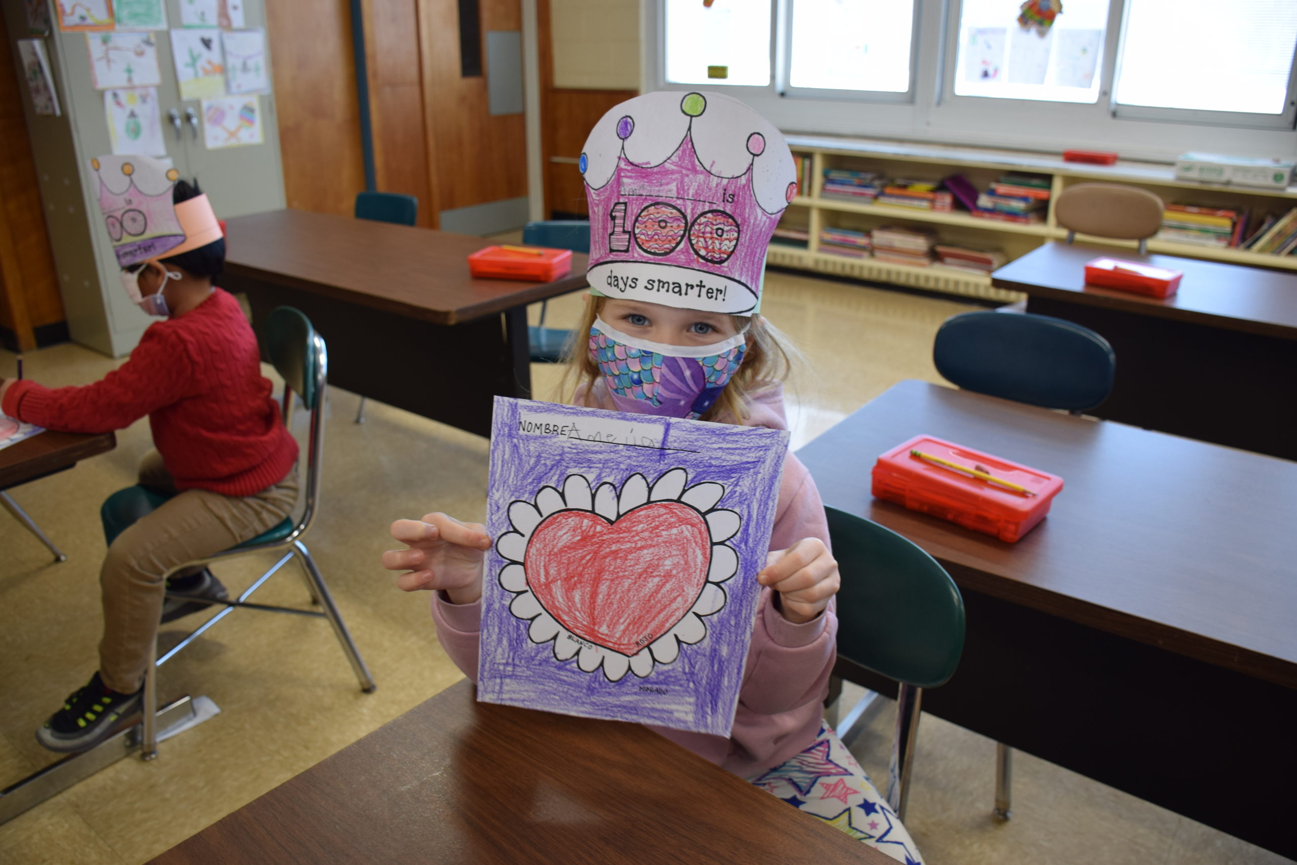 Westhampton Beach Elementary School students celebrated 100 days of school and Valentine’s Day on February 14.