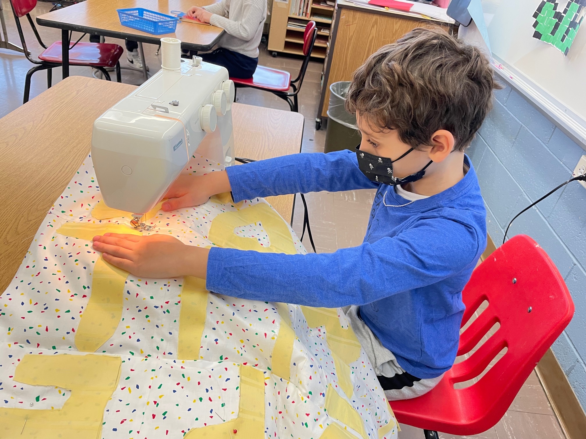 Westhampton Beach Elementary School students are sewing kindness quilts as part of a fundraiser for the St. Jude Experimenting, Prototyping, Inventing and Creating Challenge.