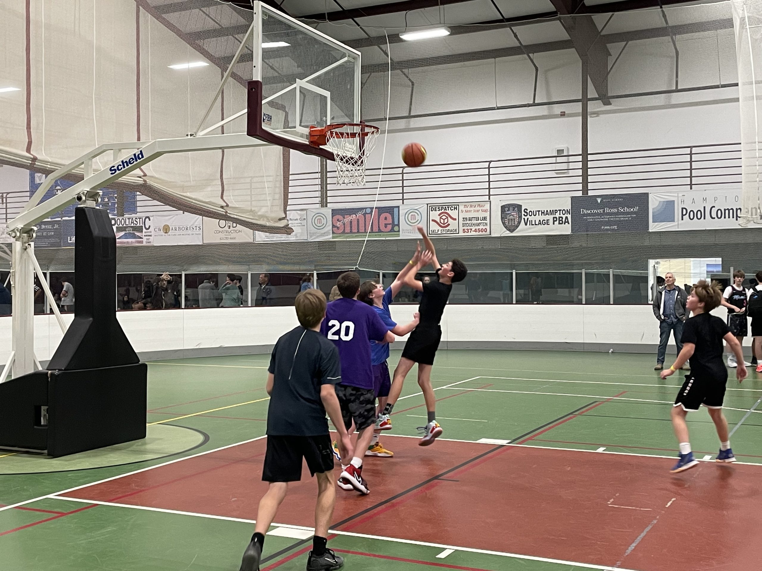 A bit of the action in the 3 on 3 basketball tournament organized by the Southampton Youth Bureau.