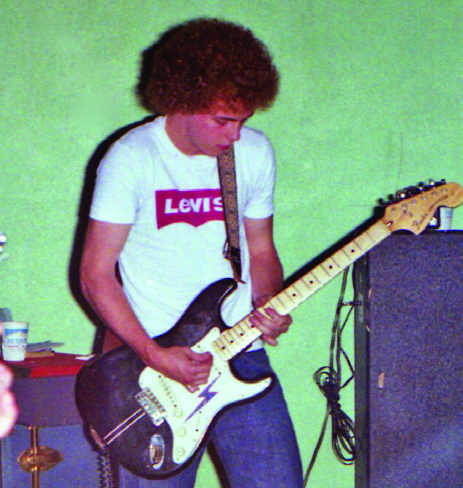 Peter Morford playing with his band “Mesa” in college