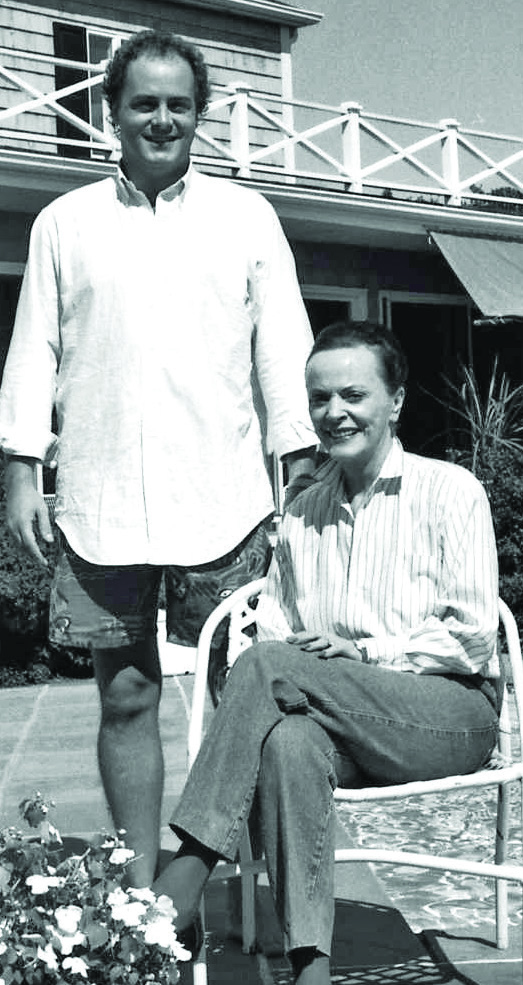 Peter Morford and his mom, Mari Robinson Morford, at her Southampton home.