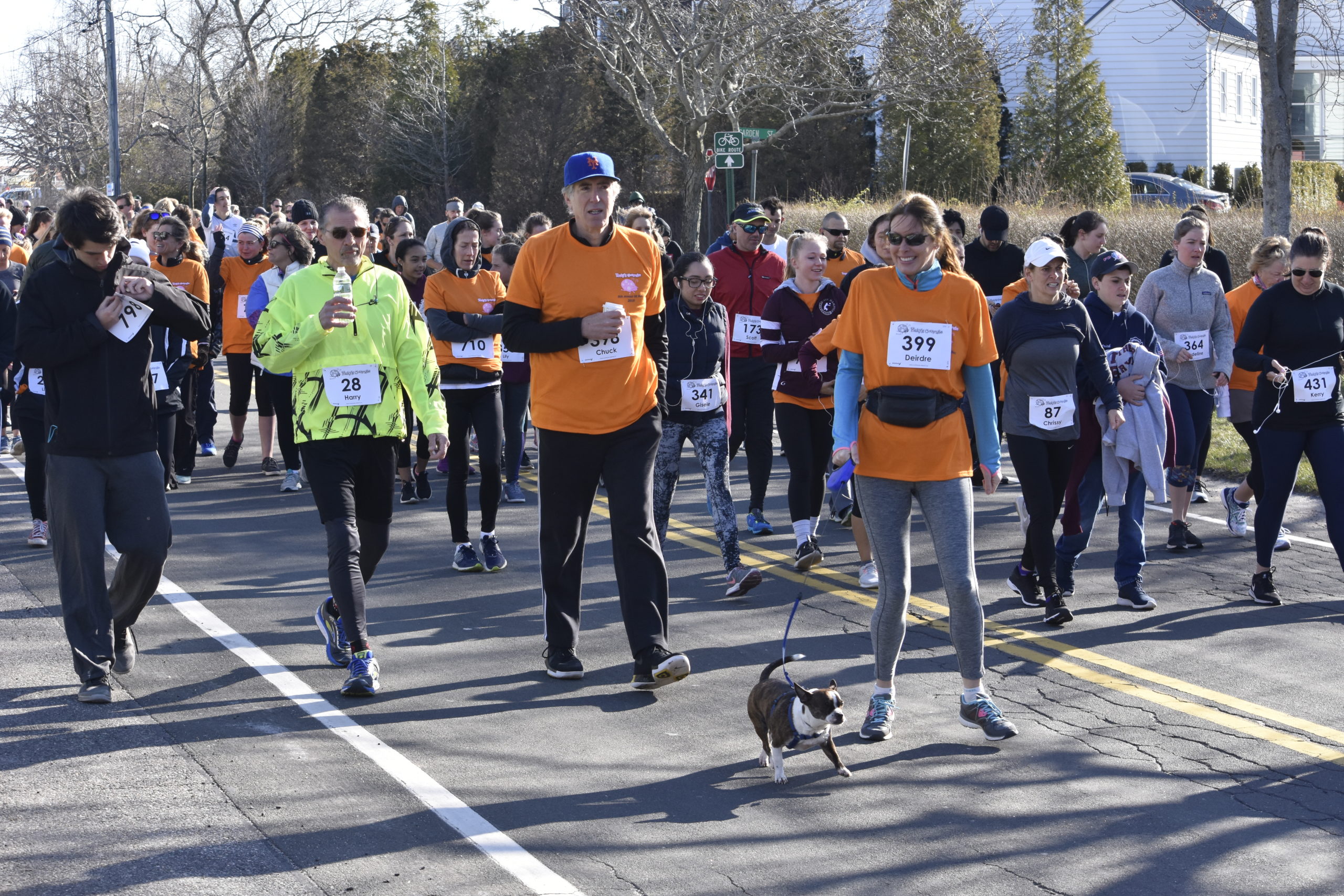 The start of the 2018 Katy's Courage 5K in Sag Harbor. DREW BUDD