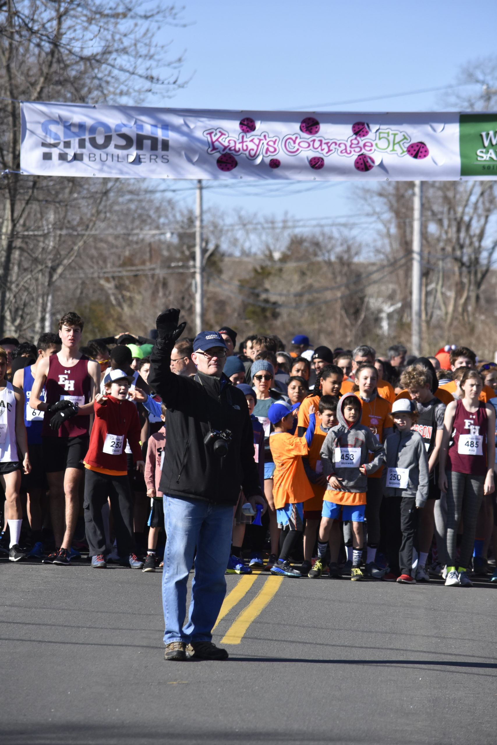 The start of the 2018 Katy's Courage 5K in Sag Harbor. DREW BUDD