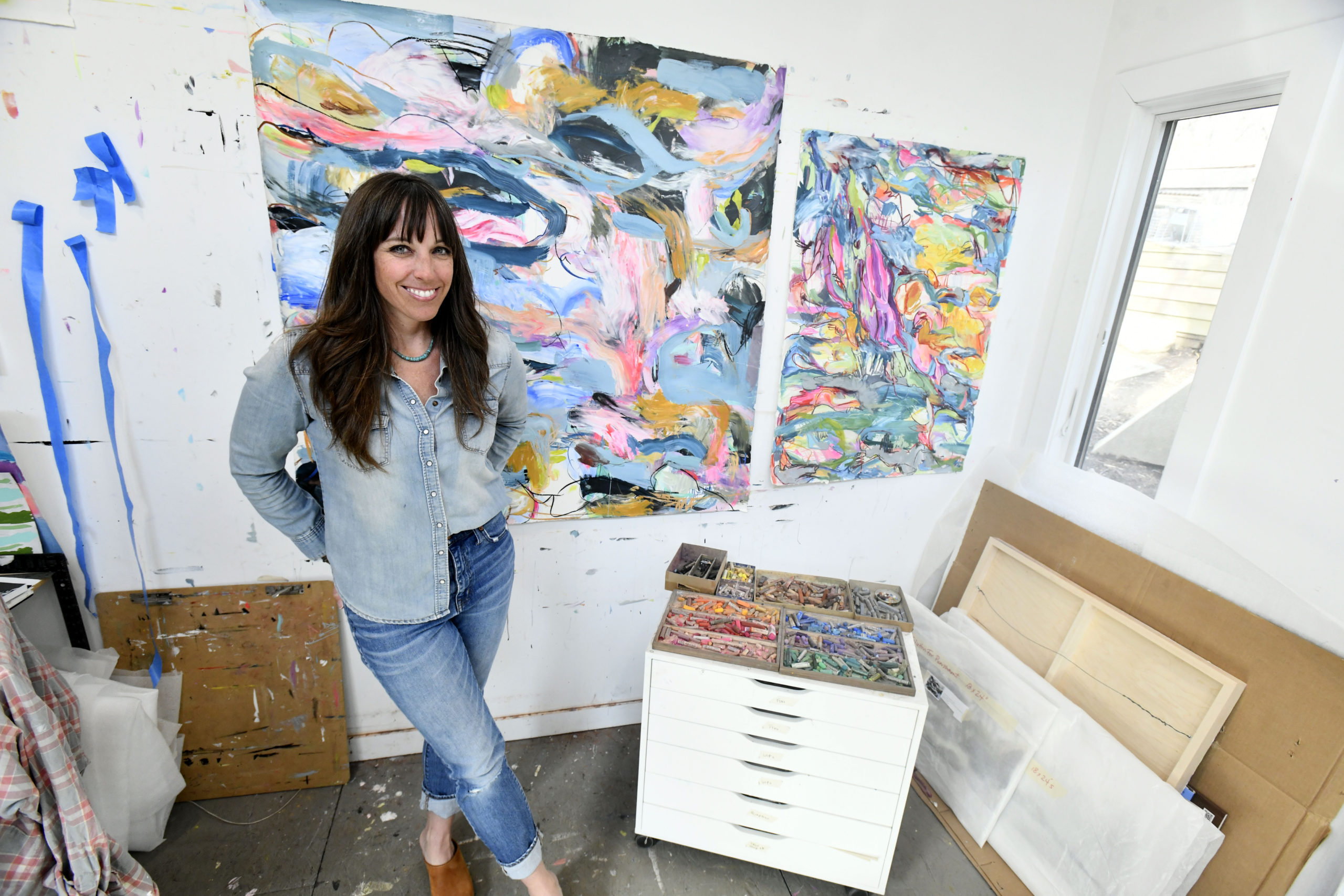 Elizabeth Karsch in her Sag Harbor studio.  DANA SHAW