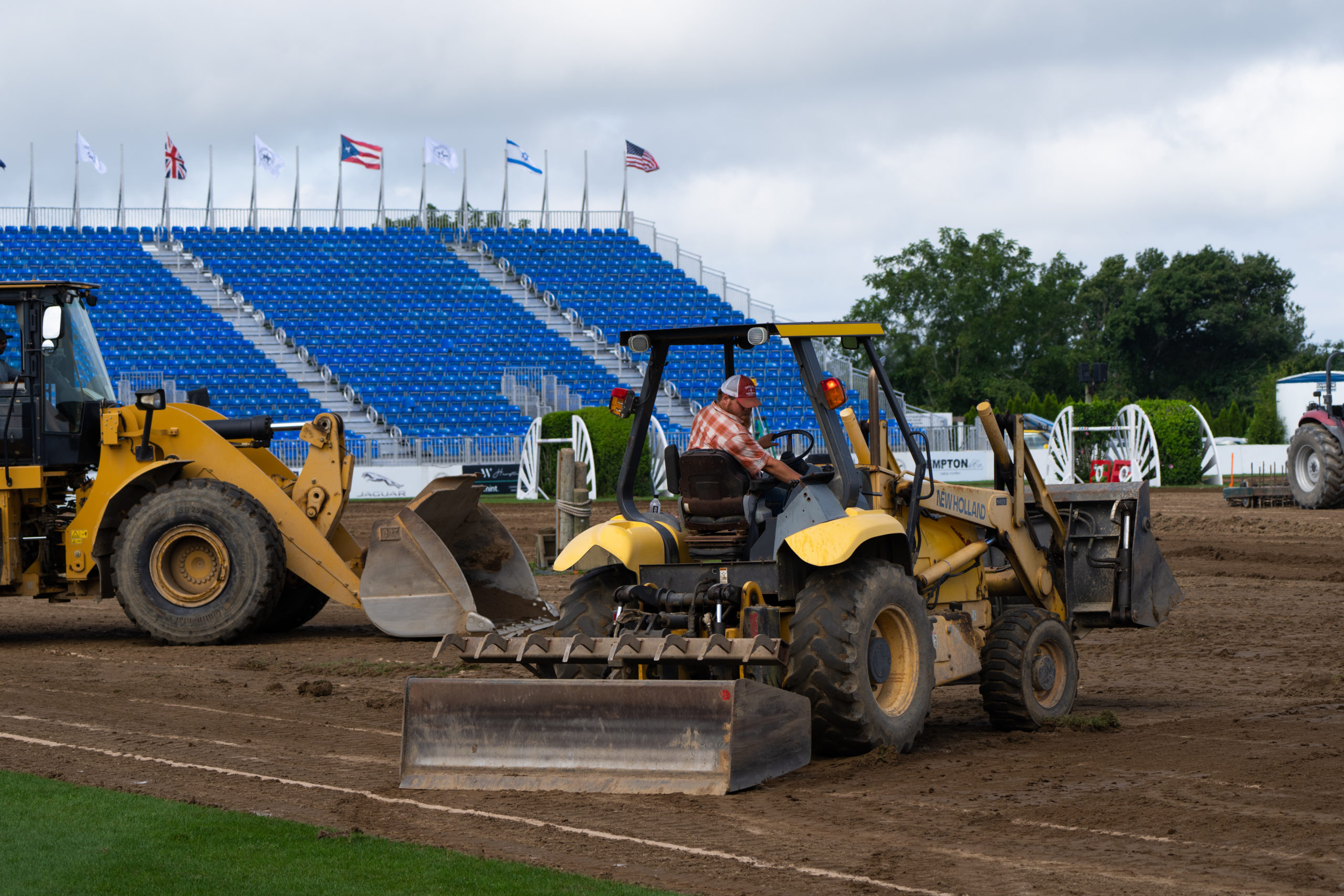 Work on the Grand Prix ring last September.   LORI HAWKINS