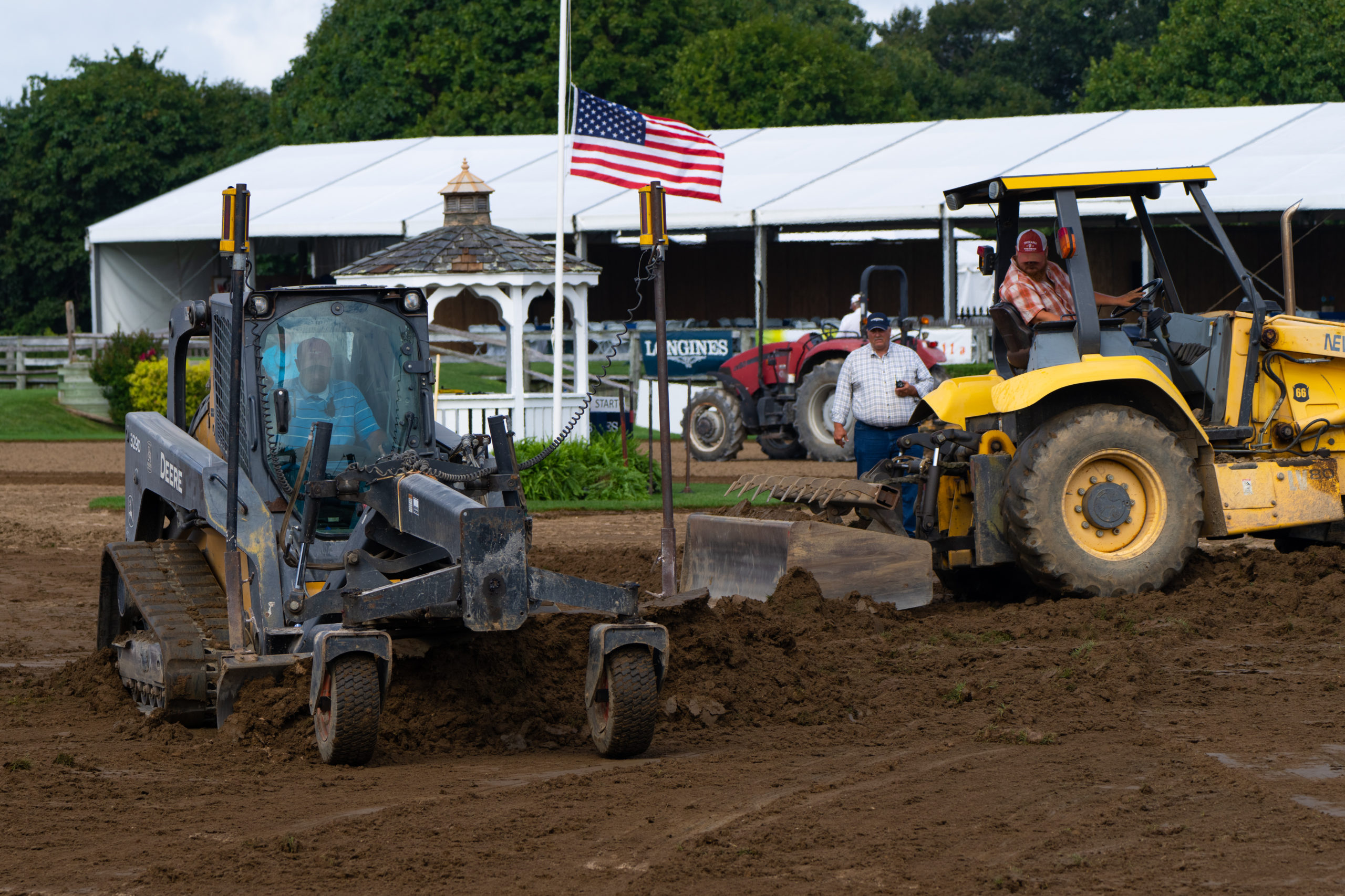 Work on the Grand Prix ring last September.   LORI HAWKINS