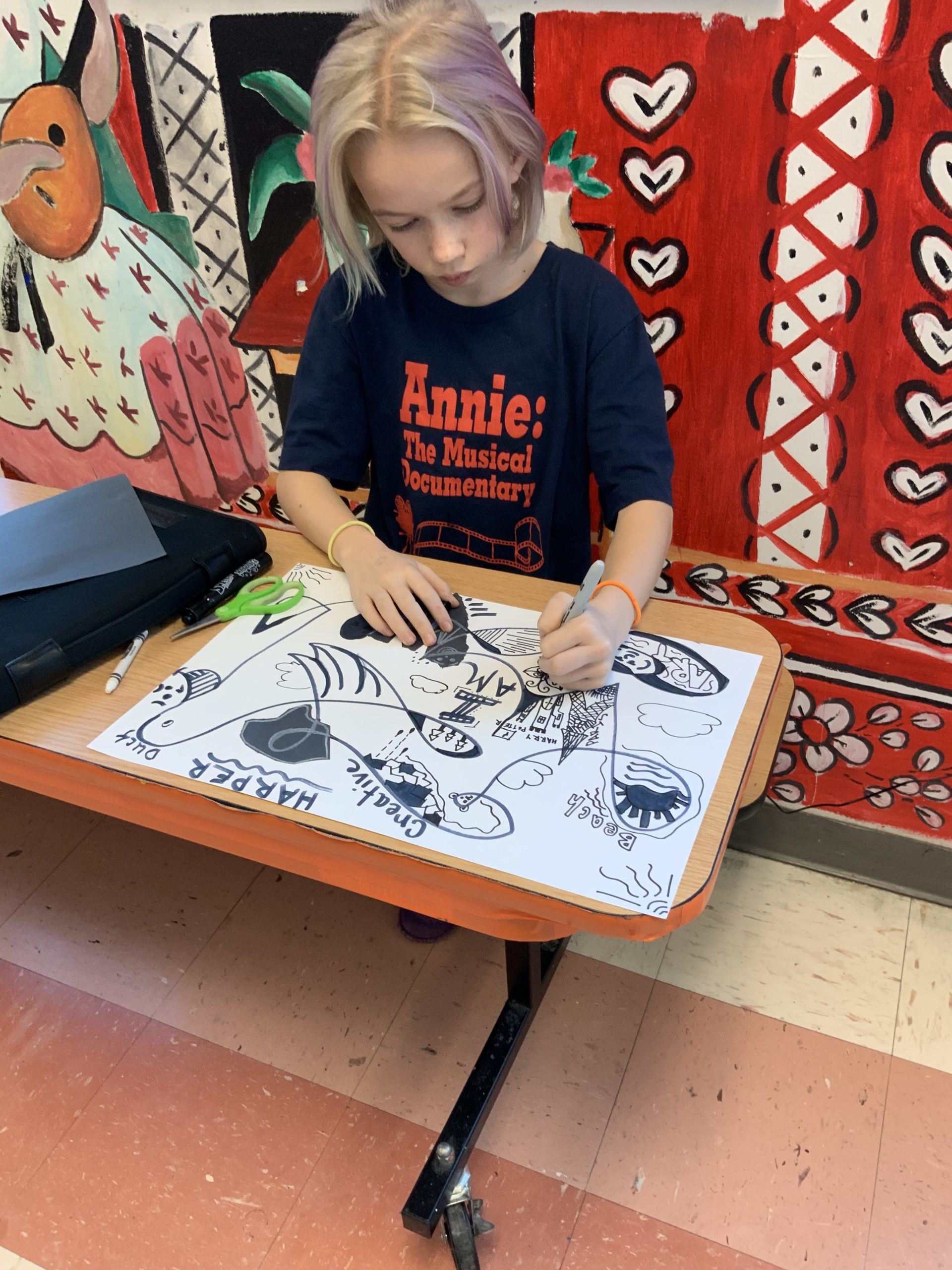 East Quogue Elementary School students are working on their art and drawing skills.