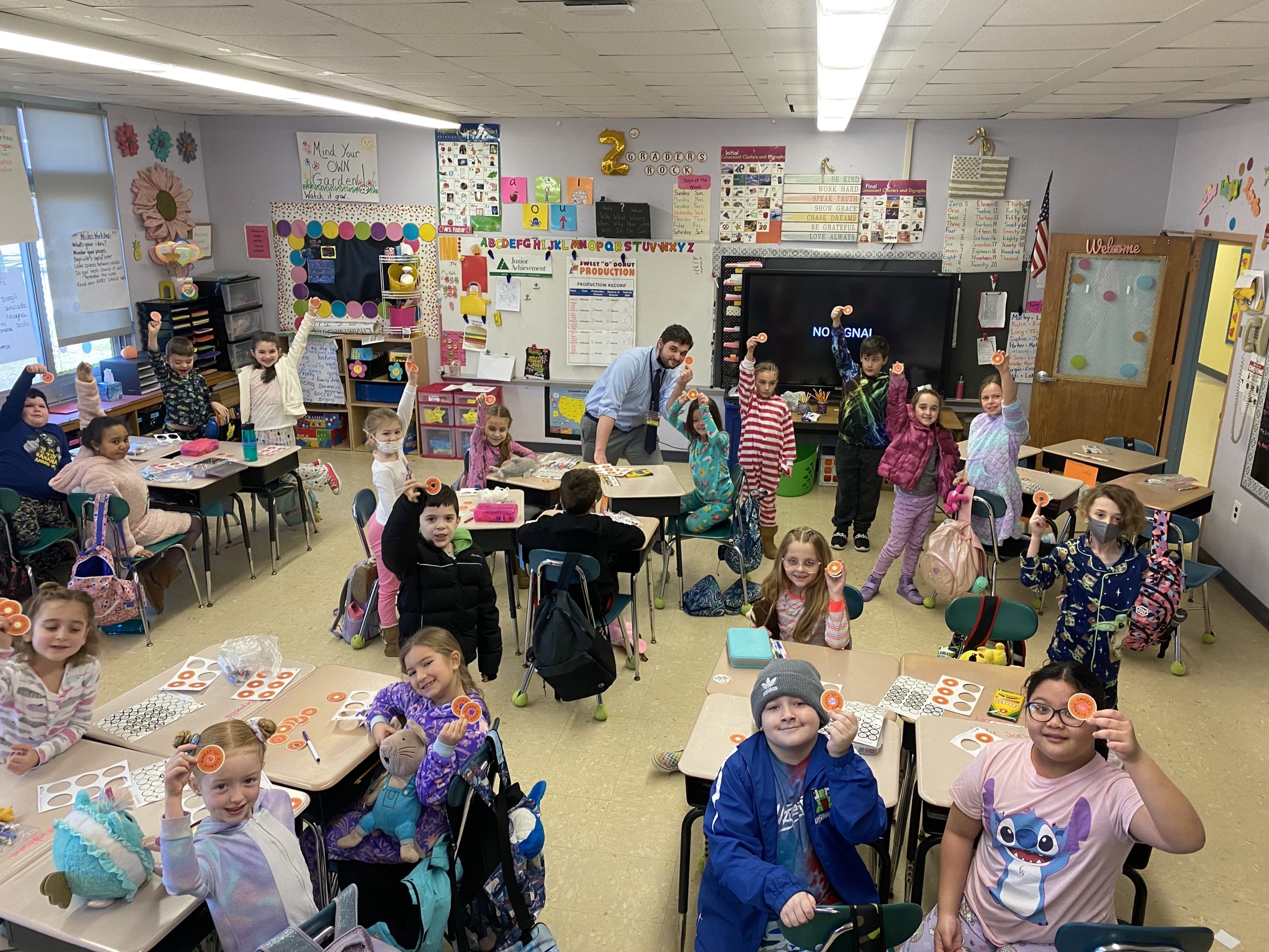 Hampton Bays Elementary School students are participating in the Junior Achievement program, where they are learning about economics, job skills, civic responsibilities and money management.