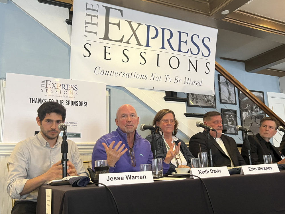 The Express Session panel: Jesse Warren, Keith Davis, Erin Meaney, Doug Gulija and Tom Dunn.  DANA SHAW