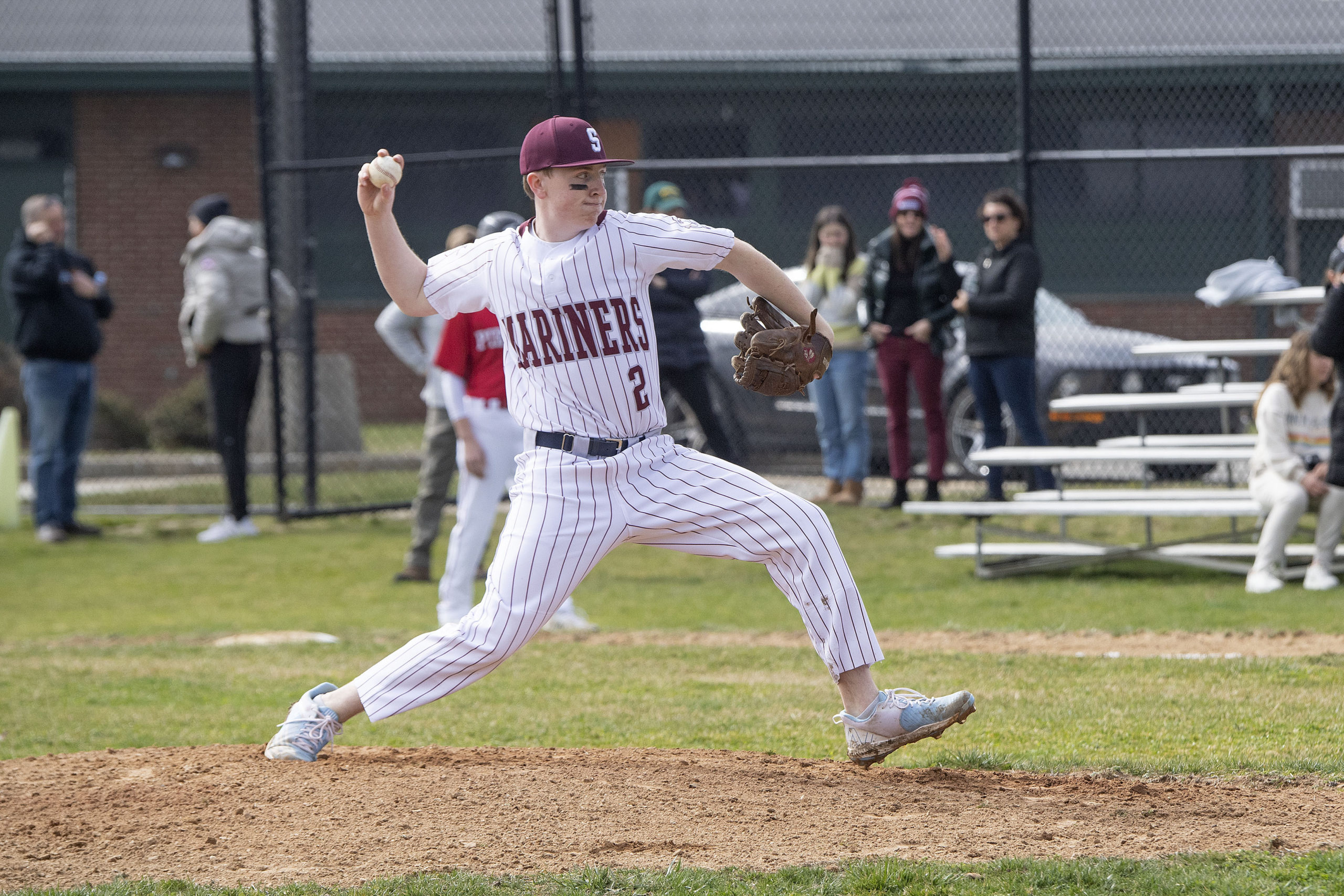 Southampton's Daniel McDonnell was on the mound against Pierson on Saturday.   MICHAEL HELLER