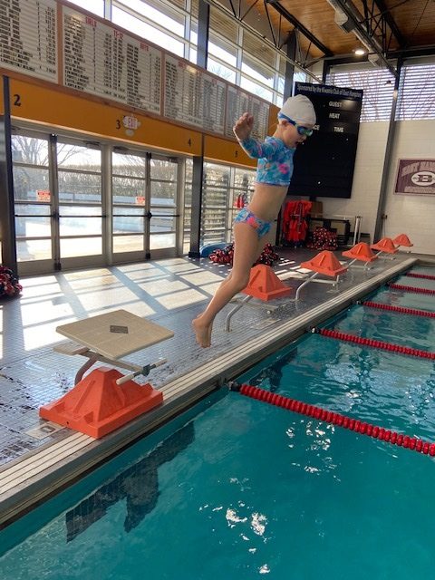 Third grade students at Southampton Elementary School practiced their swimming skills during three recent sessions at the YMCA. They practiced kicking skills using kickboards, going underwater and the backstroke. Advanced swimmers swam laps and learned how to dive.