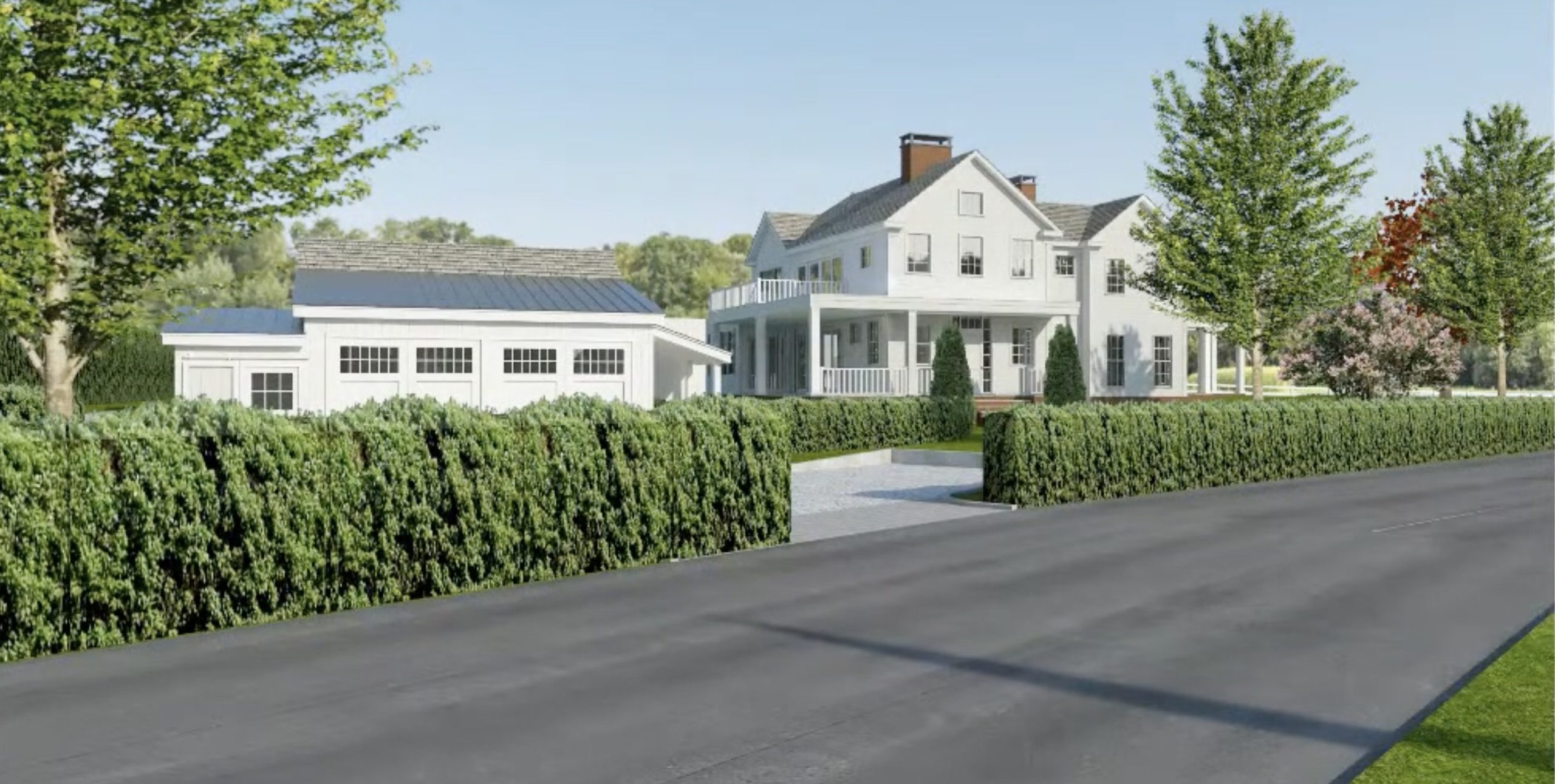 Architect’s rendering of house at 26 Jermain Avenue that the Sag Harbor Historic Preservation and Architectural Review Board that would conform to the zoning code but is meeting resistance from board members. The existing house at the site would be demolished.
