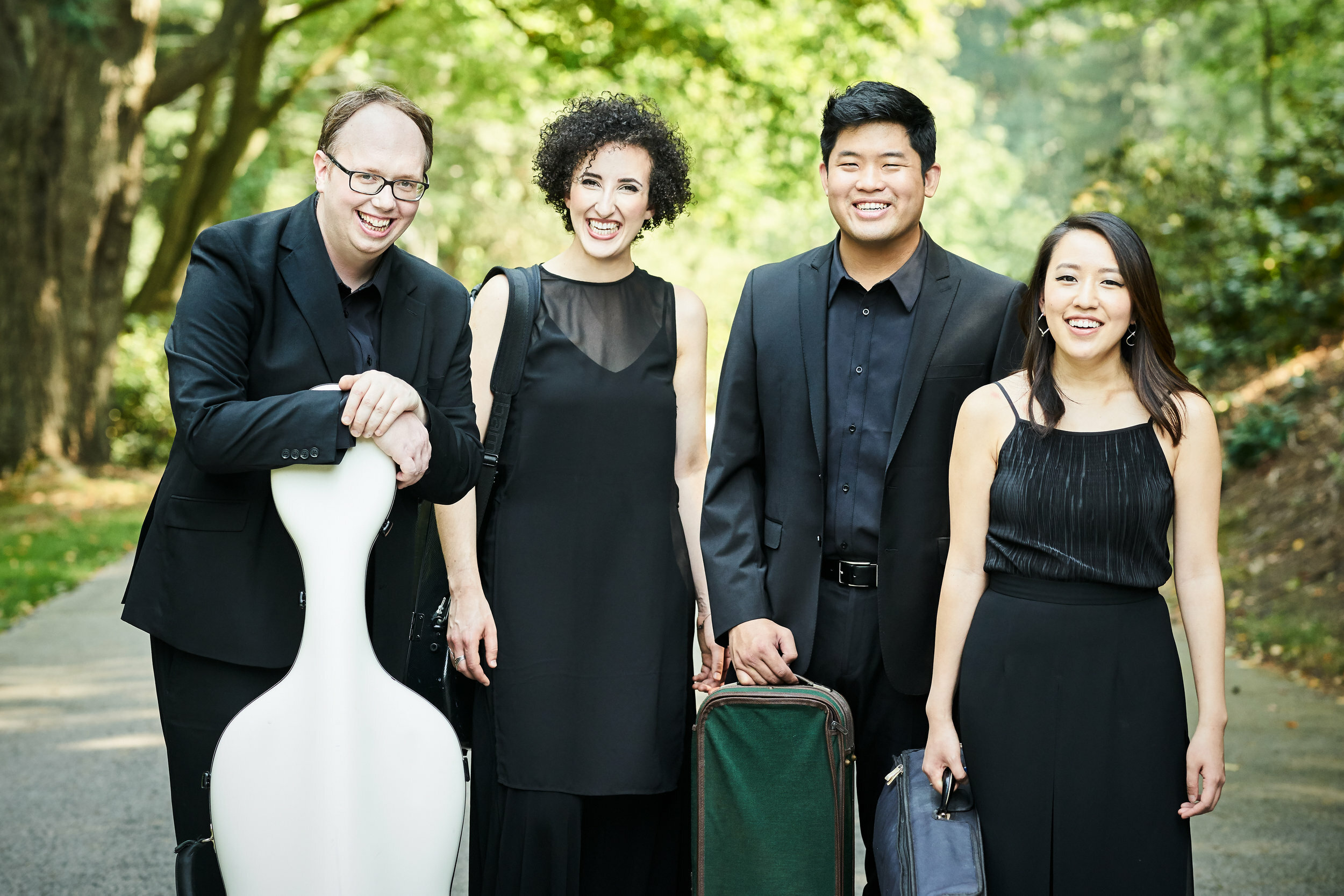 Verona Quartet, from left: Jonathan Dormand, cello; Abigail Rojansky, viola; Jonathan One, violin; Dorothy Ro, violin. KAUPO KIKKAS