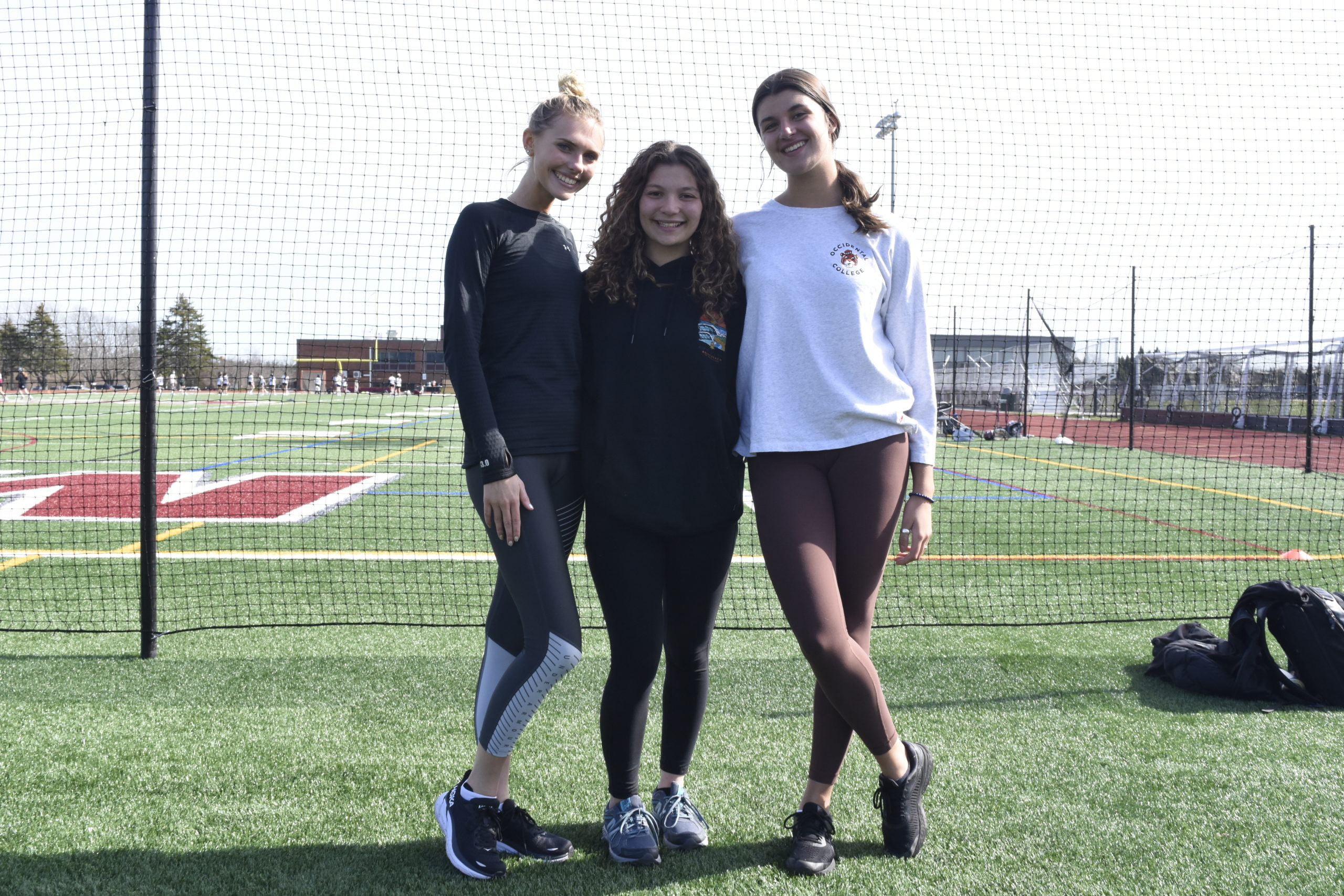 Southampton captains, from left, Hallie Beeker, Gabriela Arnold and Bridget Ferguson.    DREW BUDD