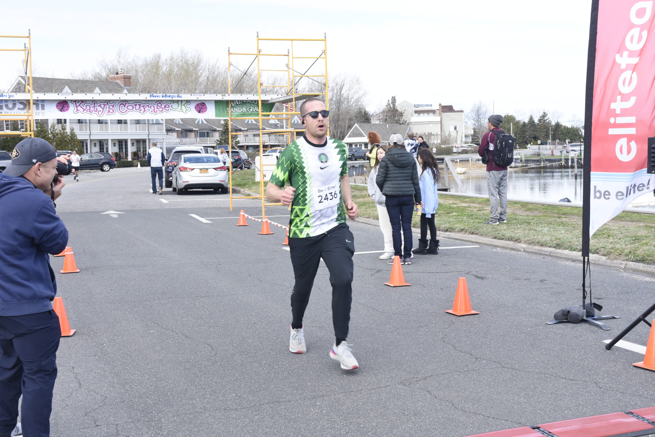 Nicholas Wetzel crosses the finish line.  DREW BUDD