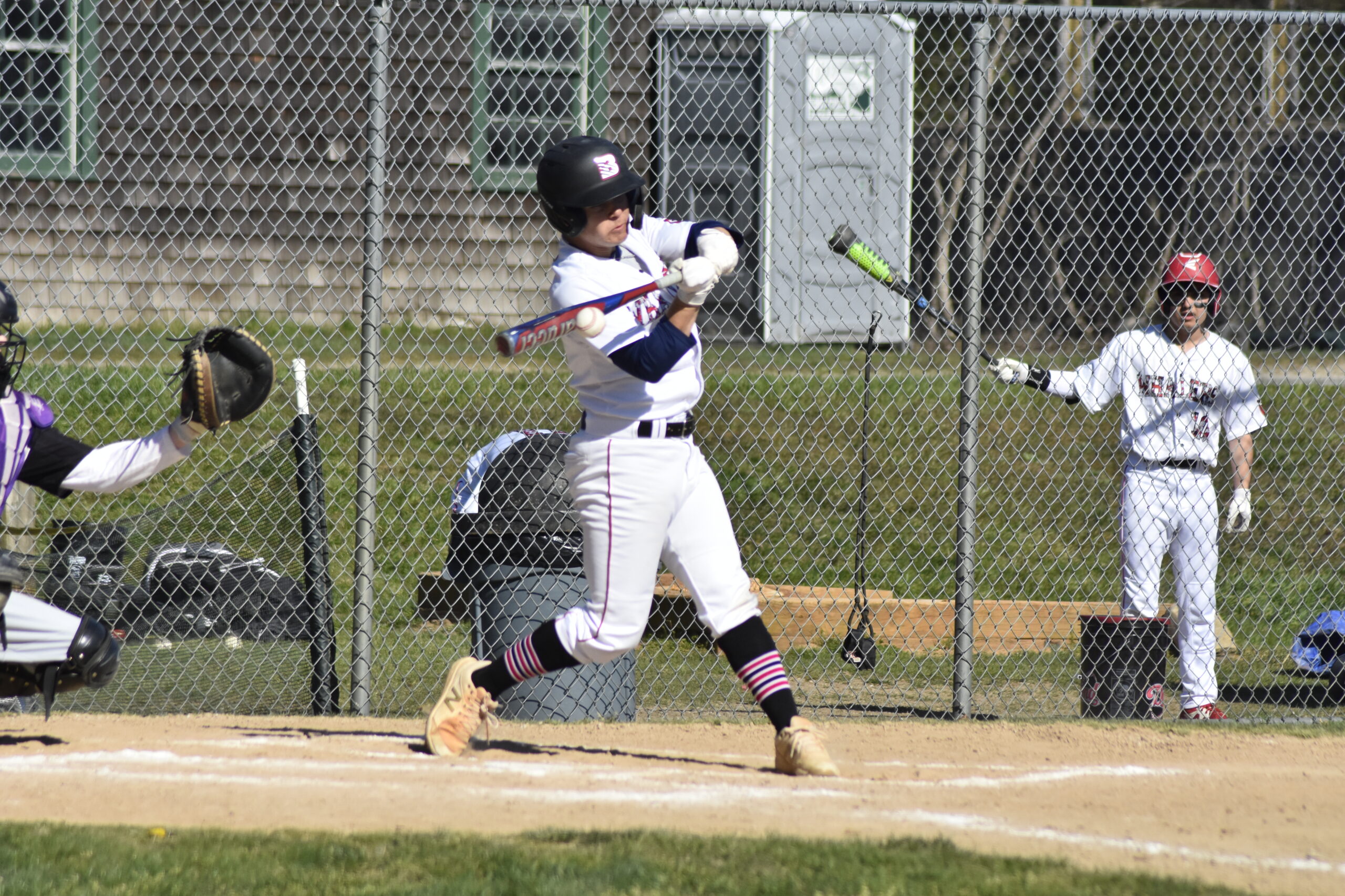 Pierson's Christian Pantina makes contact.   DREW BUDD
