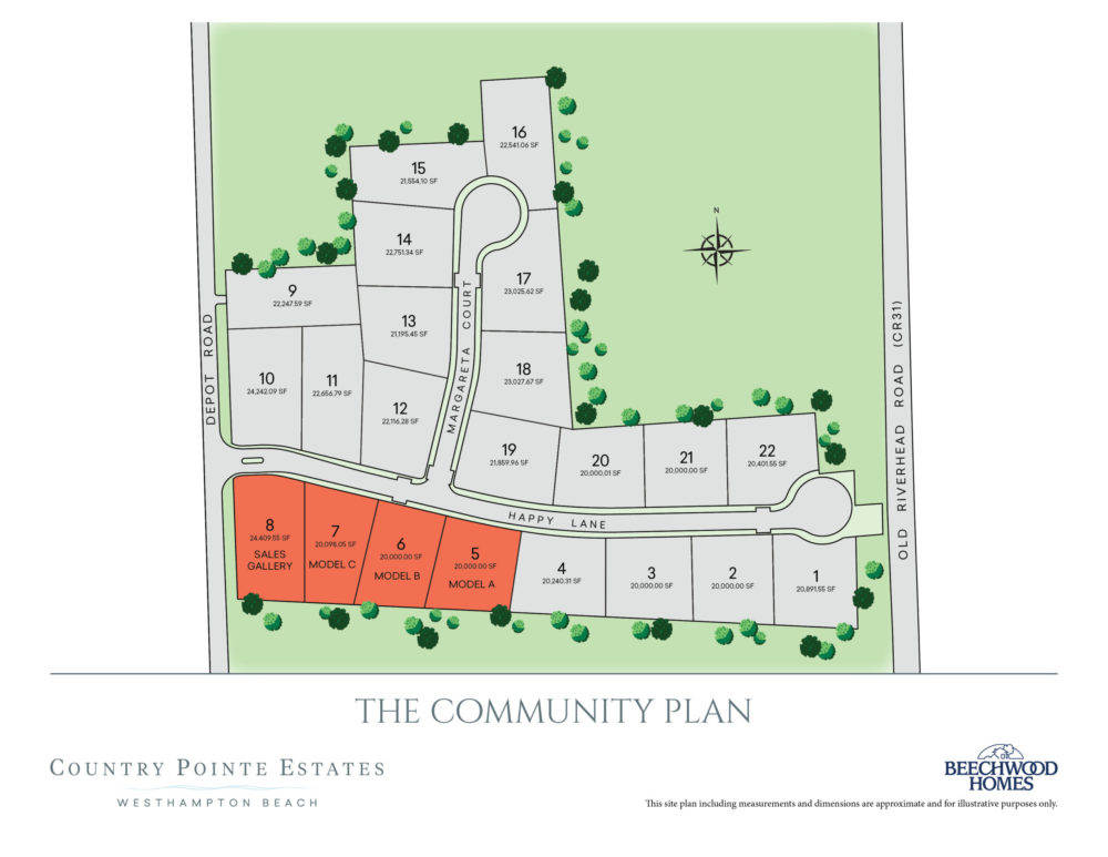 The Country Pointe Estates site plan. COURTESY BEECHWOOD HOMES