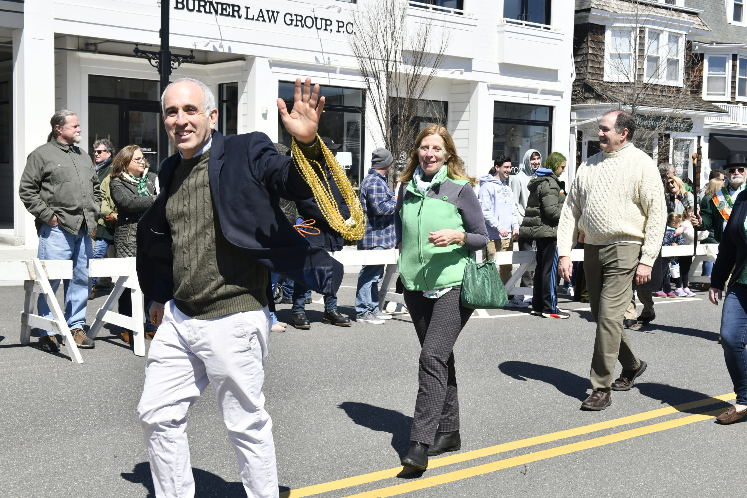 Southampton Town Supervisor Jay Schneiderman and Town Justice Barbara Wilson.