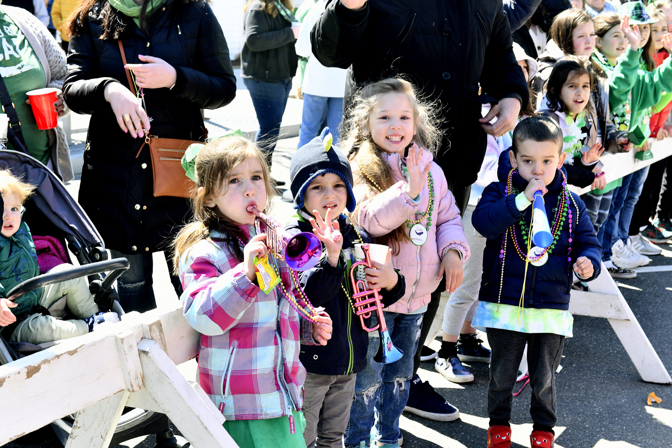 Spectators at the parade.