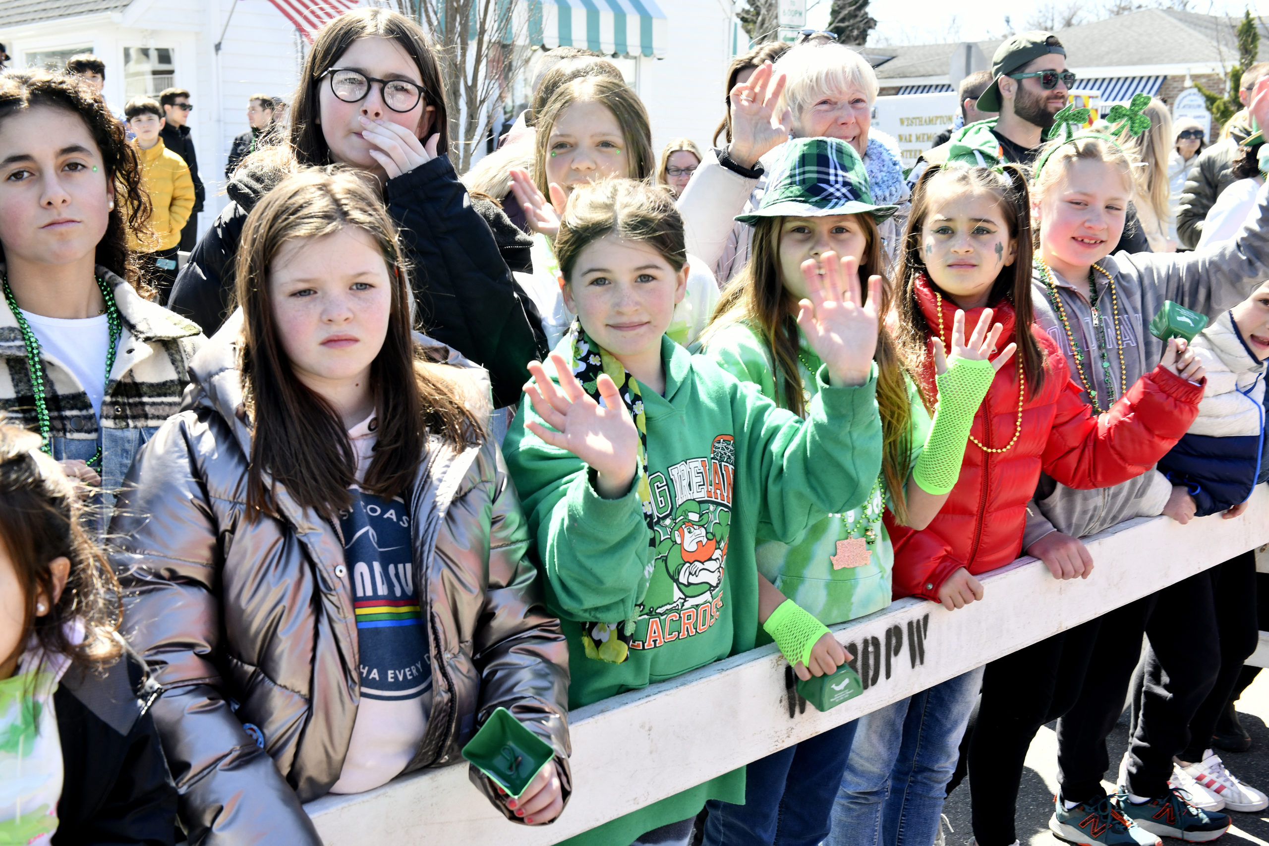 Spectators at the parade.