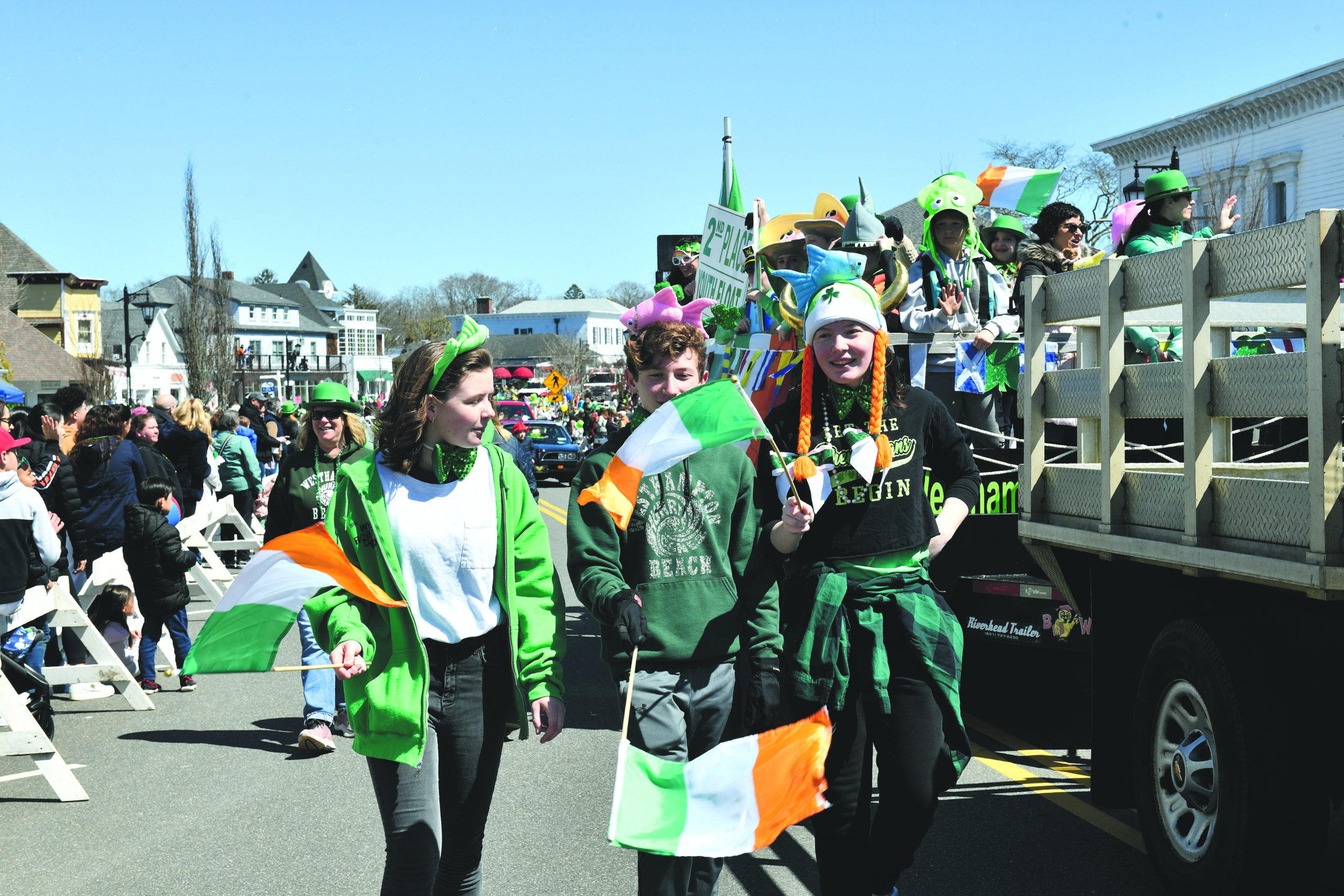 The Westhampton Beach St. Patrick's Day parade on Saturday.