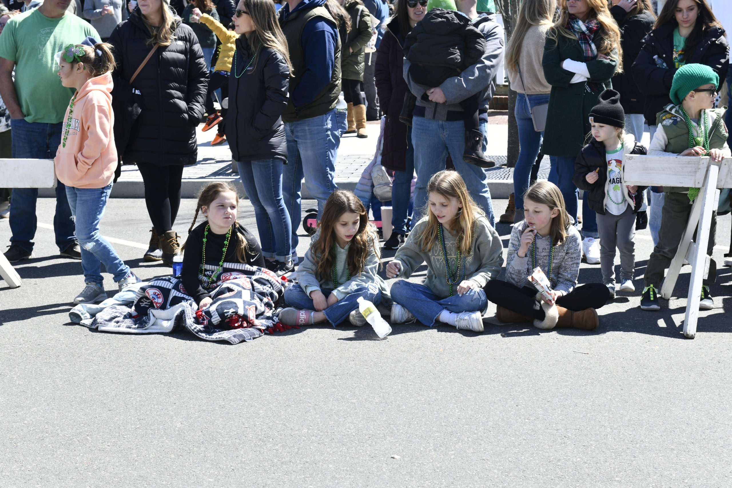 Spectators at the parade.