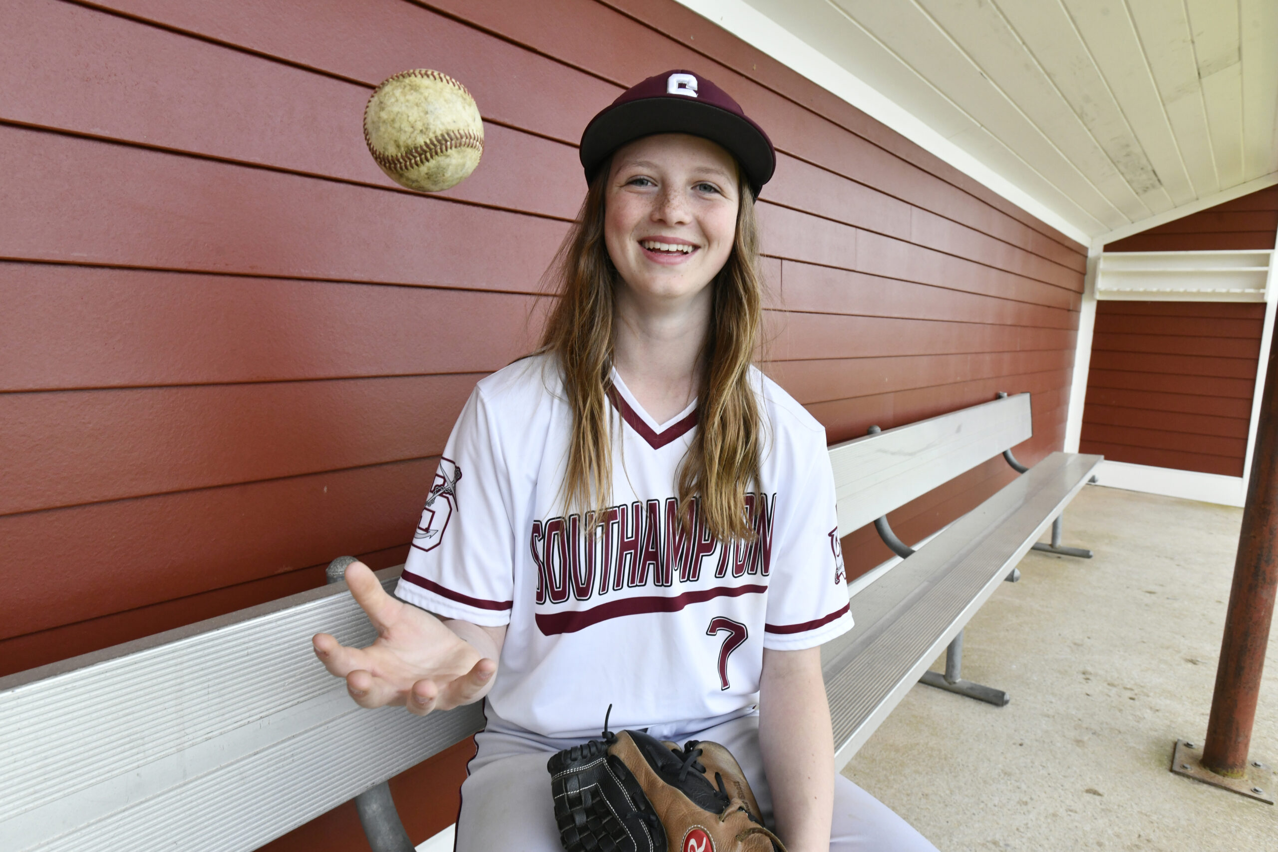 Bailey Brown before a game on Monday.  DANA SHAW