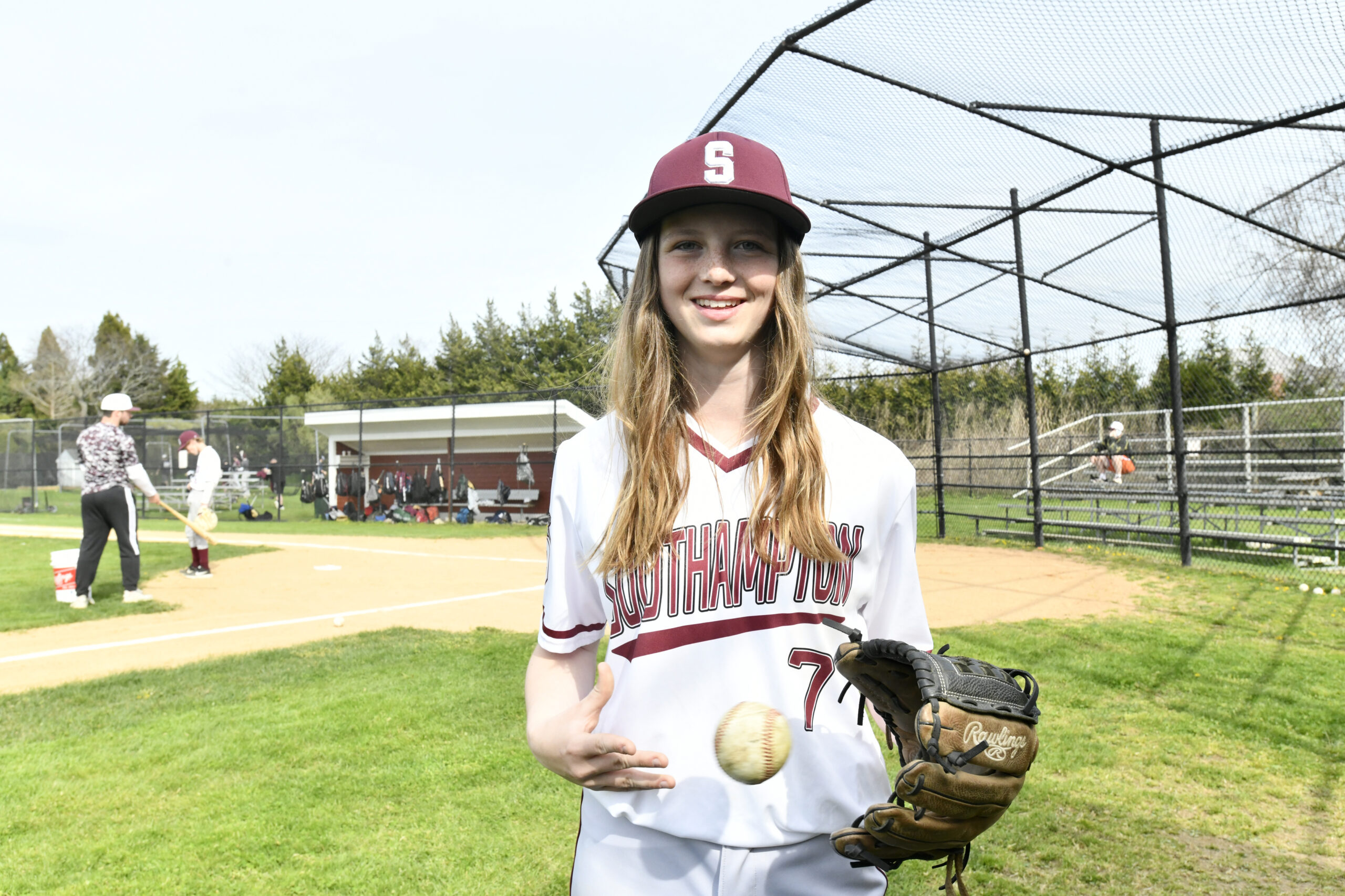 Bailey Brown before a game on Monday.  DANA SHAW