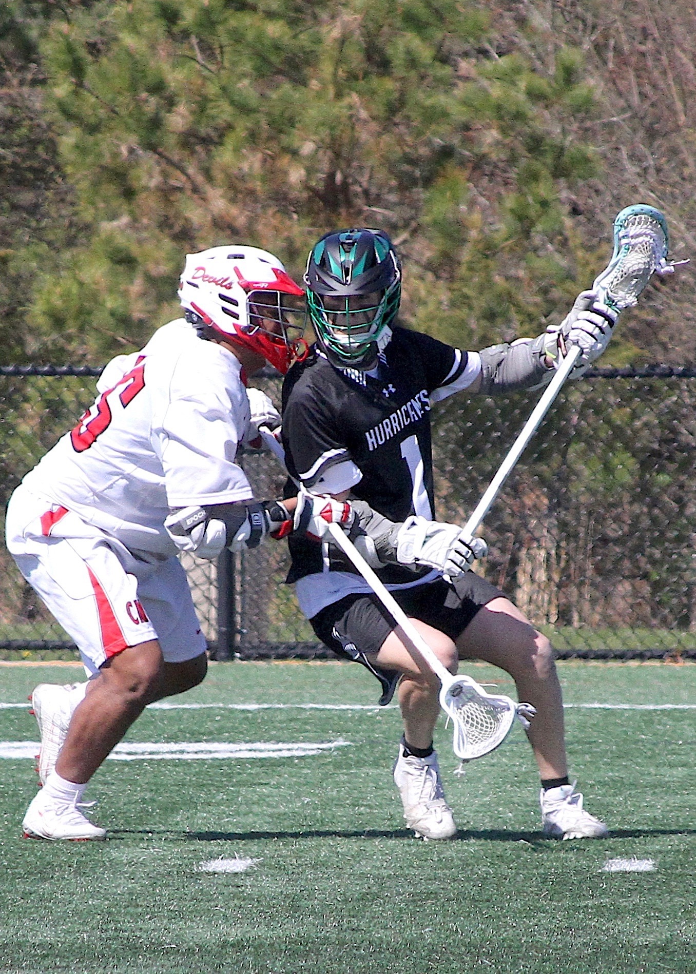 Senior attack Gavin Arcuri muscles his way toward the goal. DESIRÉE KEEGAN