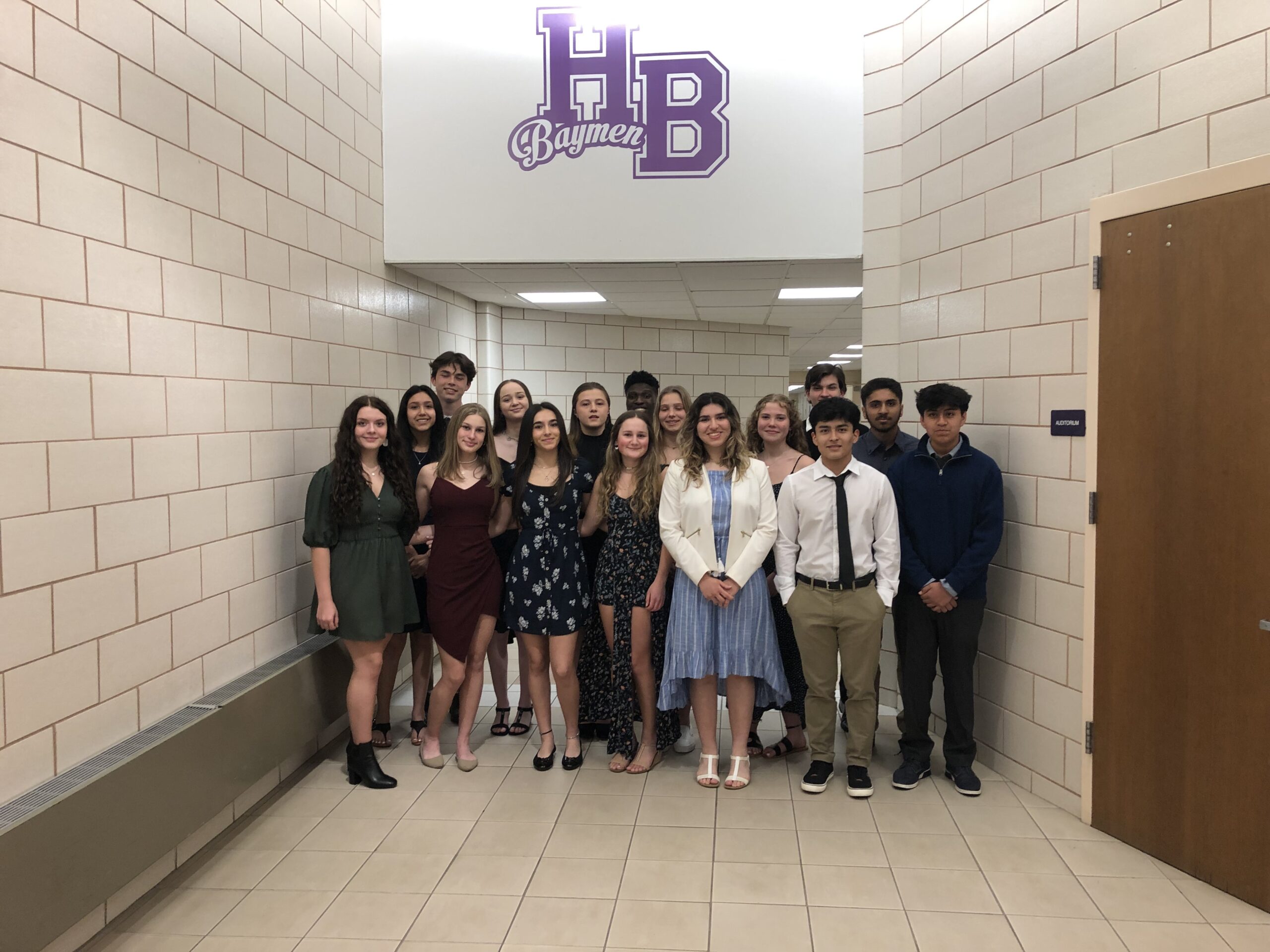 Sixteen Hampton Bays High School students were inducted into the National Honor Society on April 7. COURTESY HAMPTON BAYS SCHOOL DISTRICT