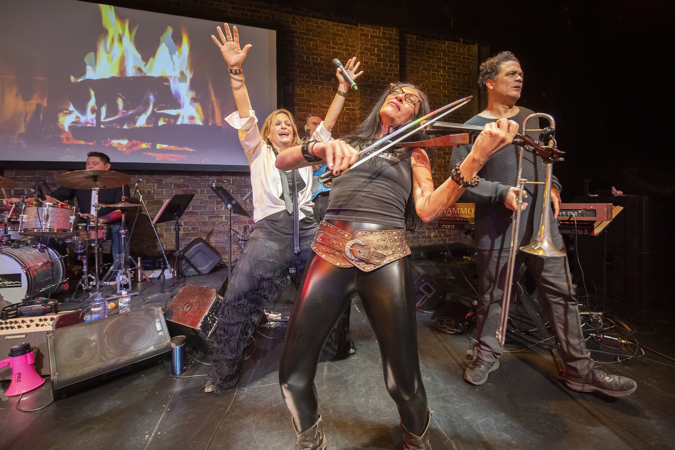 Nancy Atlas and Friends perform at the Bay Street Theater as part of her 2022 Fireside Sessions on Saturday.    MICHAEL HELLER