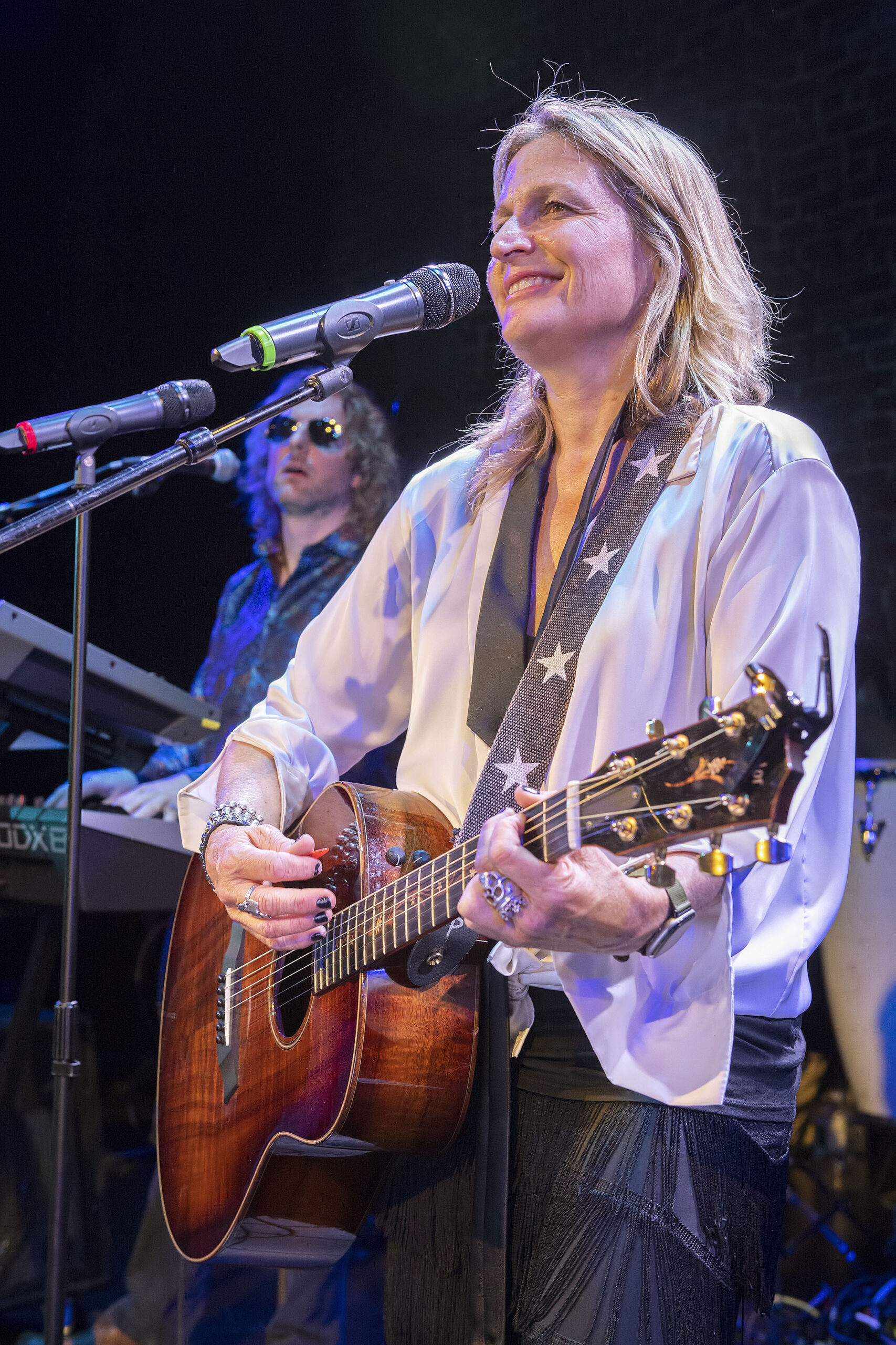 Nancy Atlas and Friends perform at the Bay Street Theater as part of her 2022 Fireside Sessions on Saturday.    MICHAEL HELLER