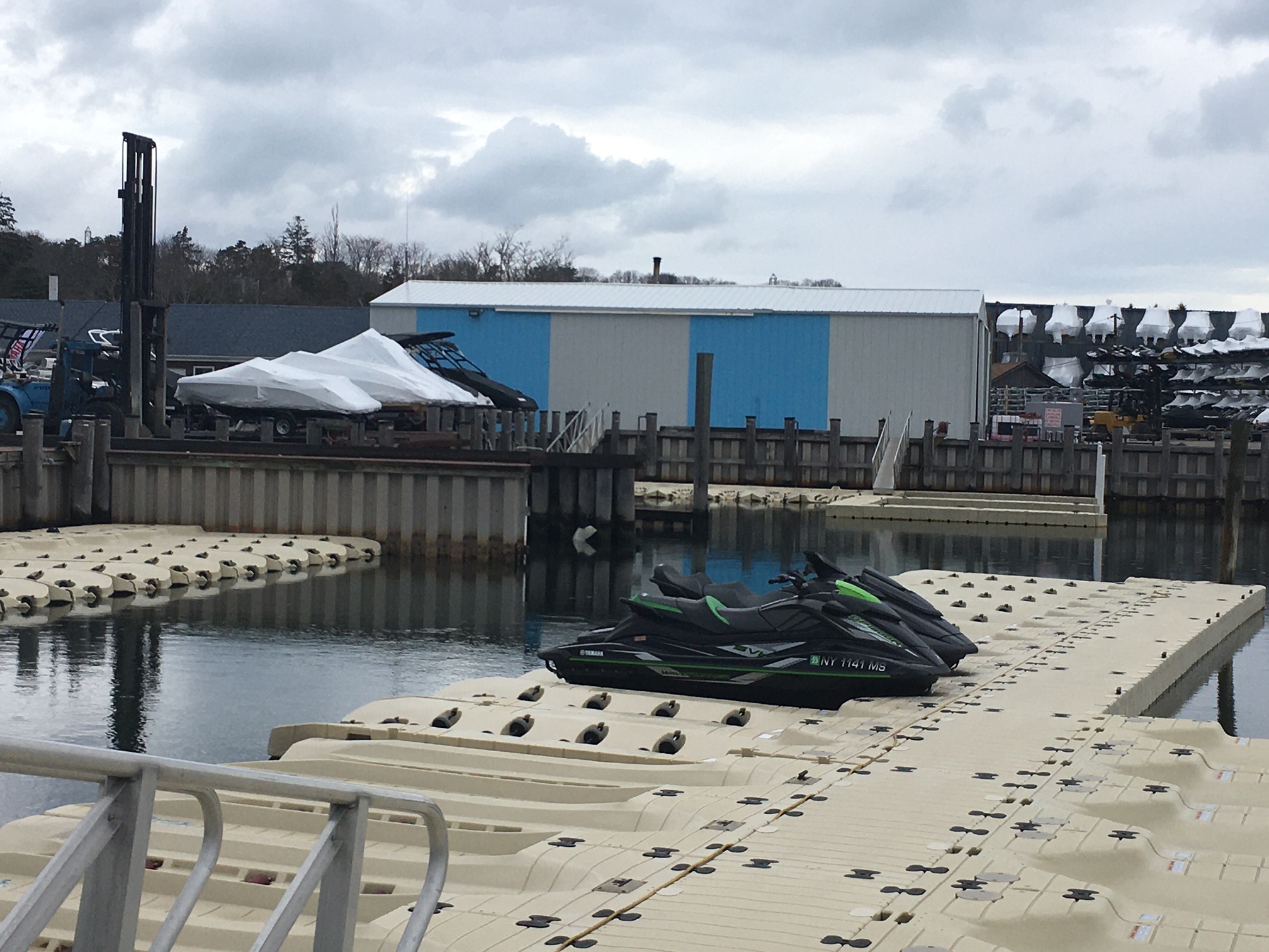 Jet Skis at Mariner's Cove Marina in Hampton Bays.      KITTY MERRILL