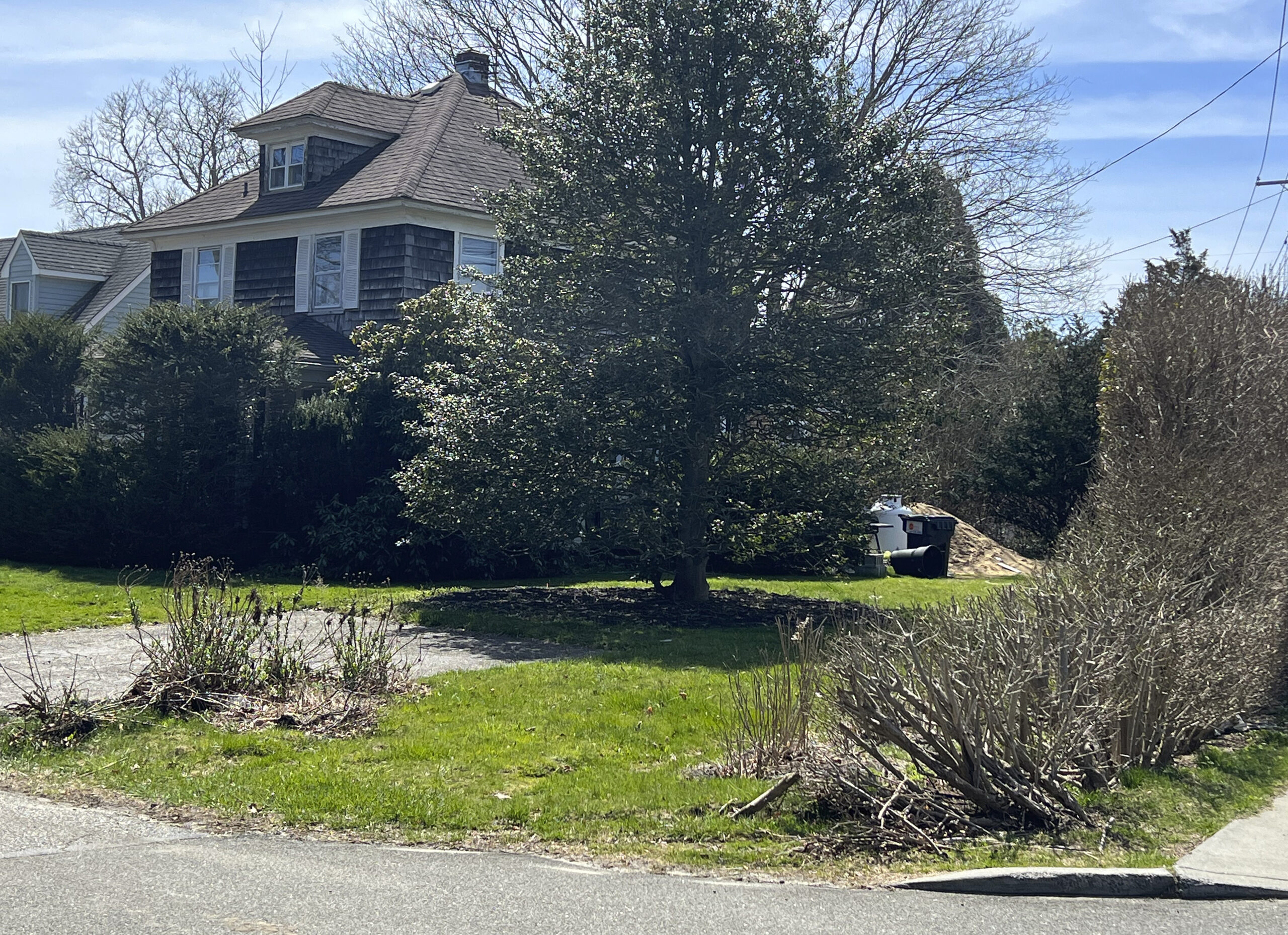 An anonymous caller reported to Southampton Village that work went on at Trustee Robin Brown's house without a permit.